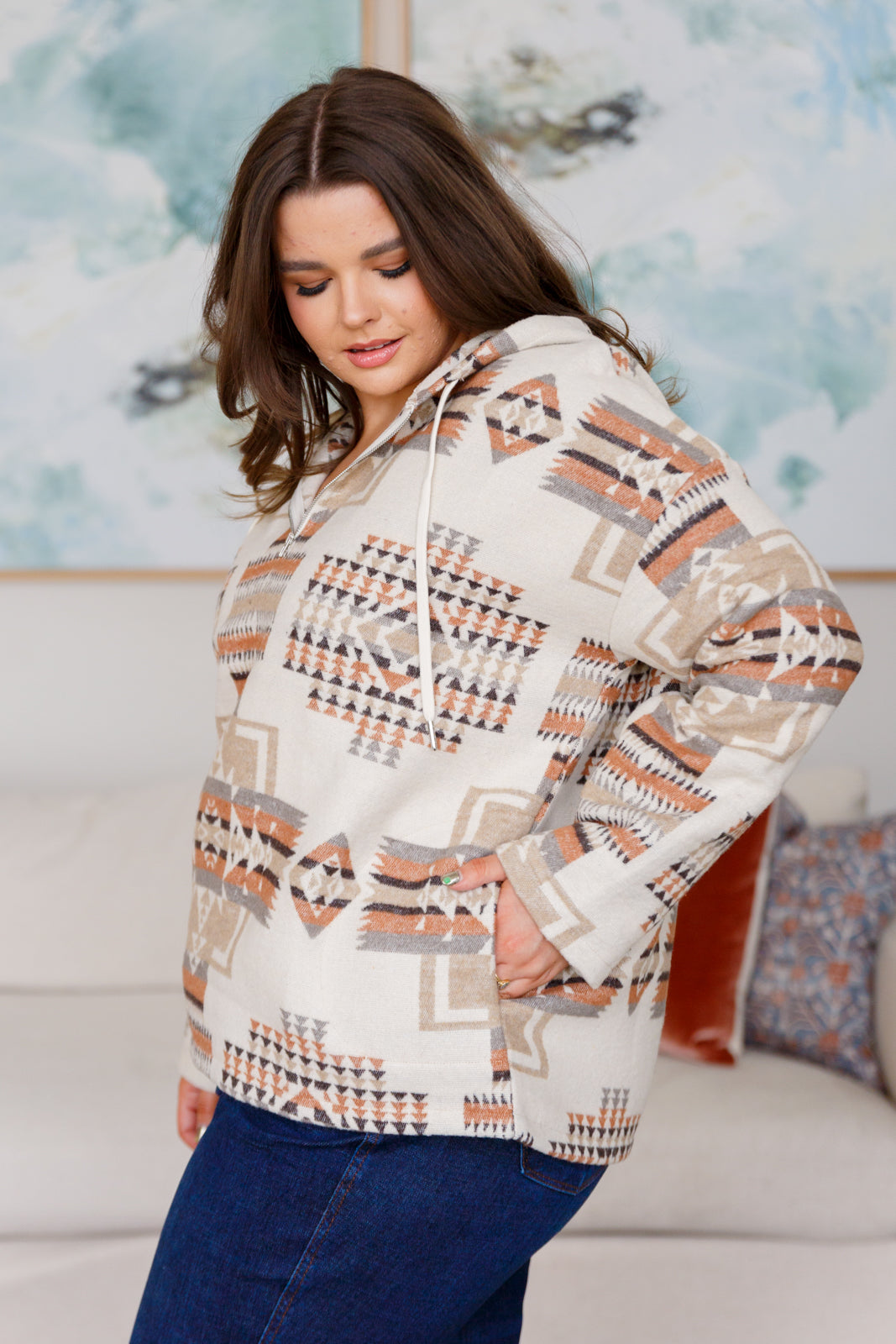 Just Going For It Aztec Hoodie - 1/30/2025