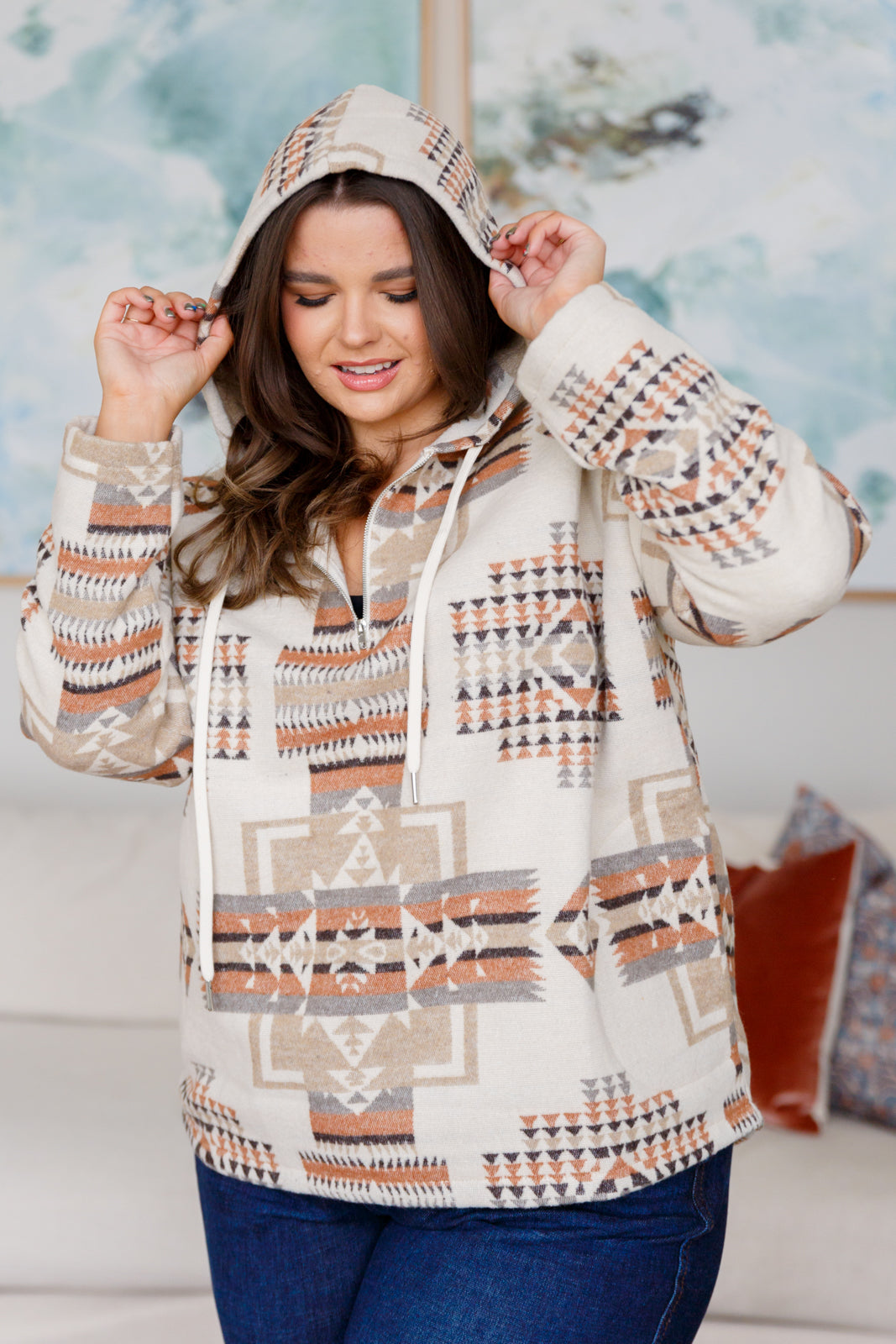 Just Going For It Aztec Hoodie - 1/30/2025