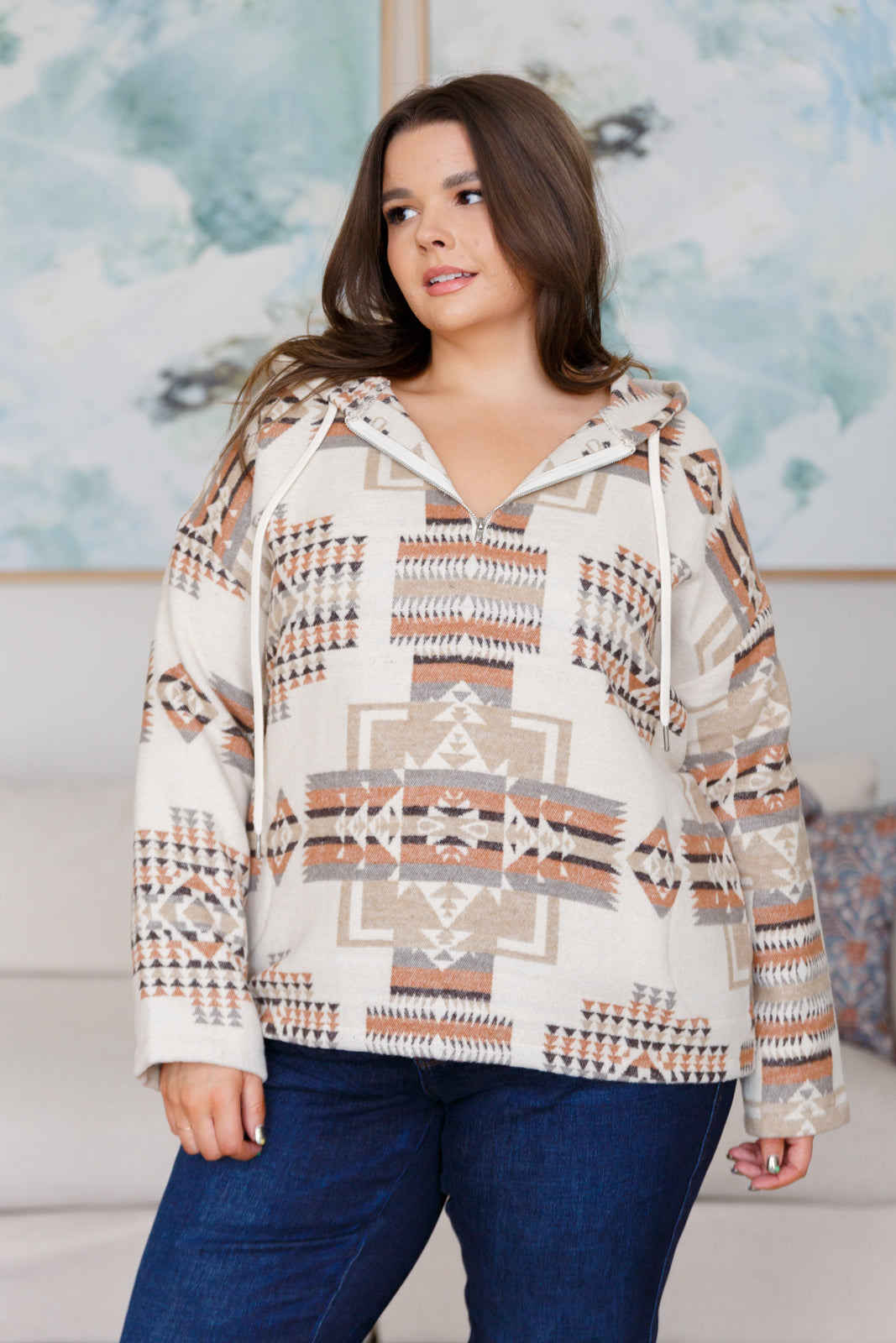 Just Going For It Aztec Hoodie - 1/30/2025