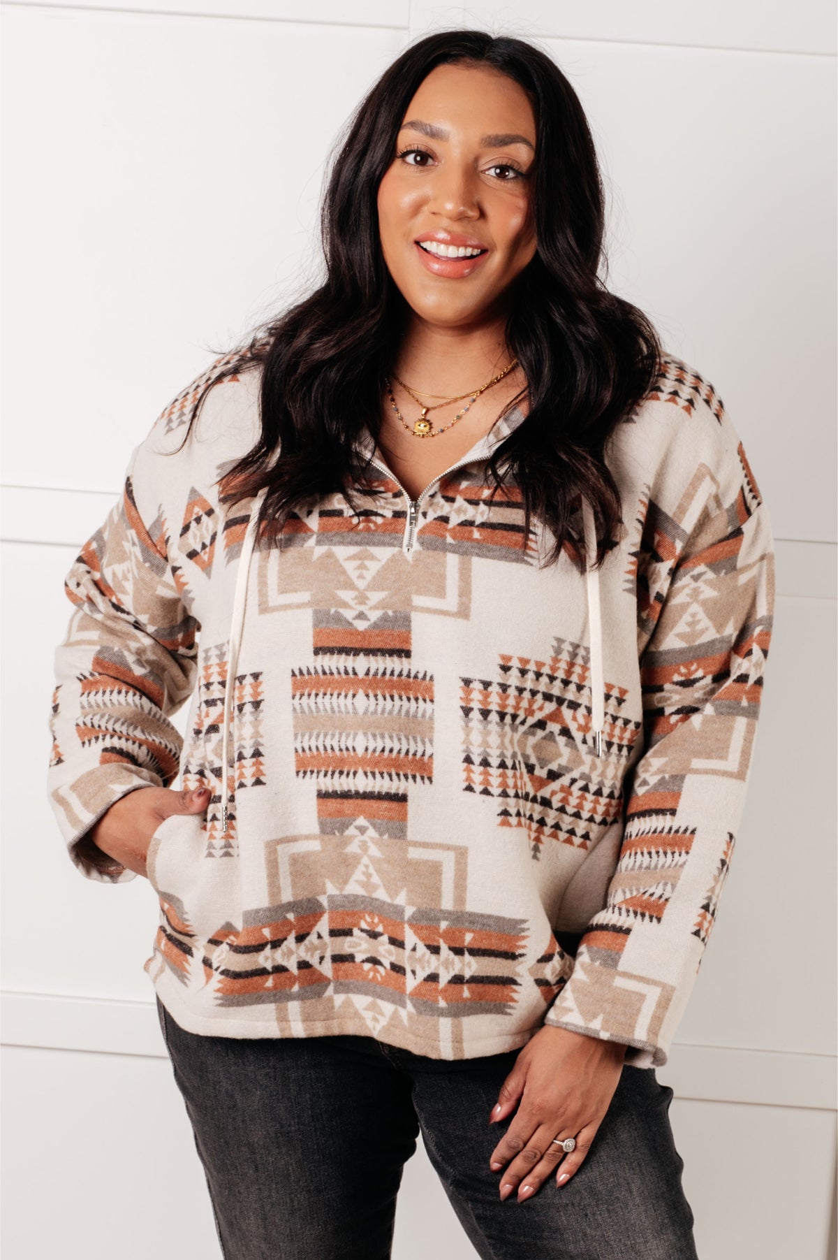 Just Going For It Aztec Hoodie - 1/30/2025