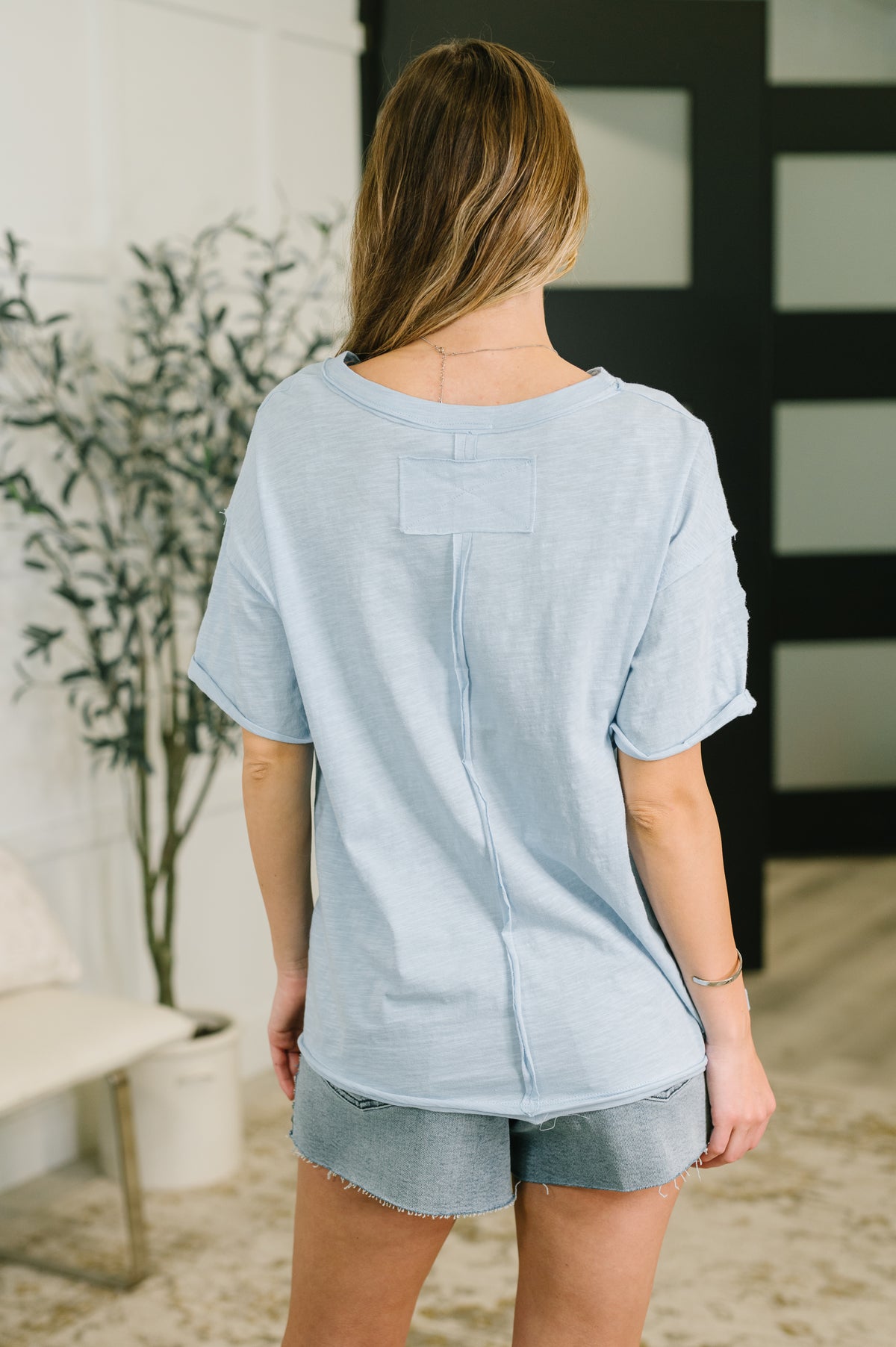 Just Like That Relaxed Heather Tee in Blue - 5/19/2026 NEW