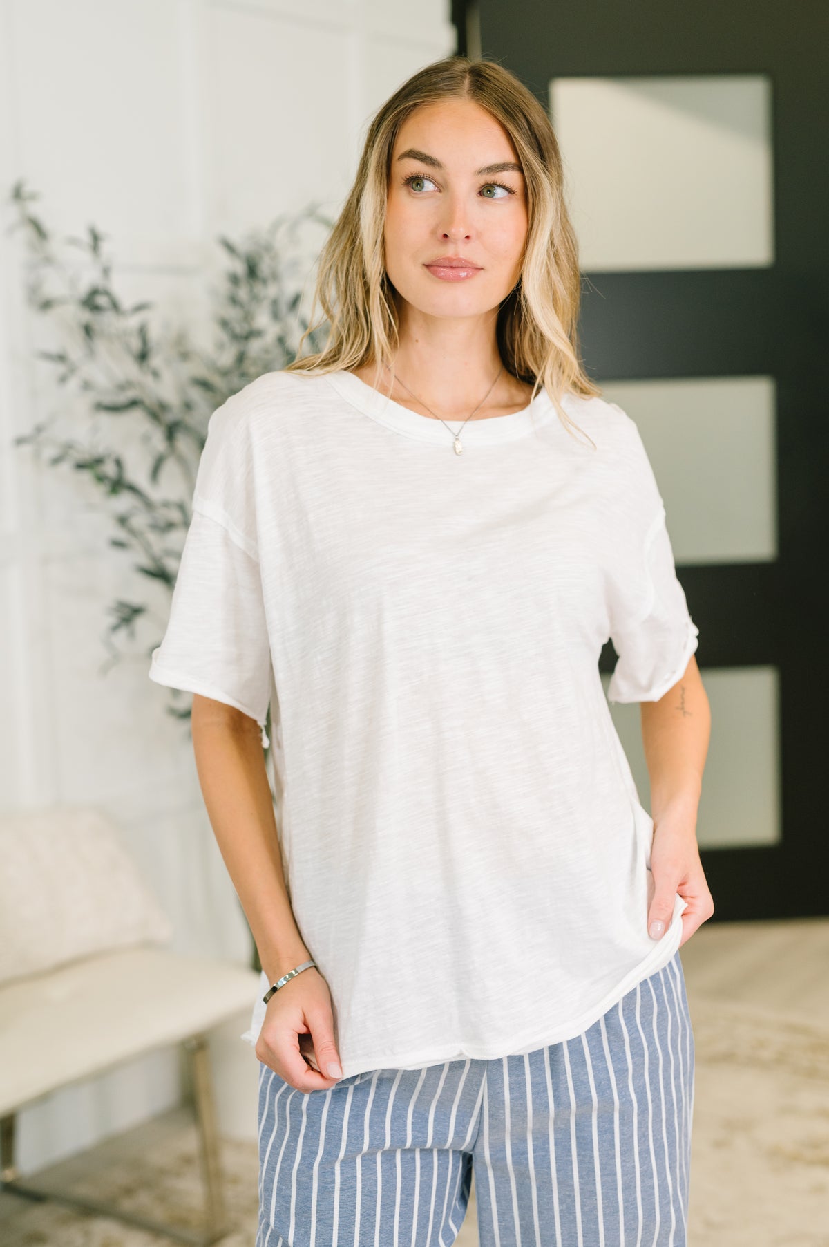 Just Like That Relaxed Heather Tee in Ivory - 5/19/2026 NEW