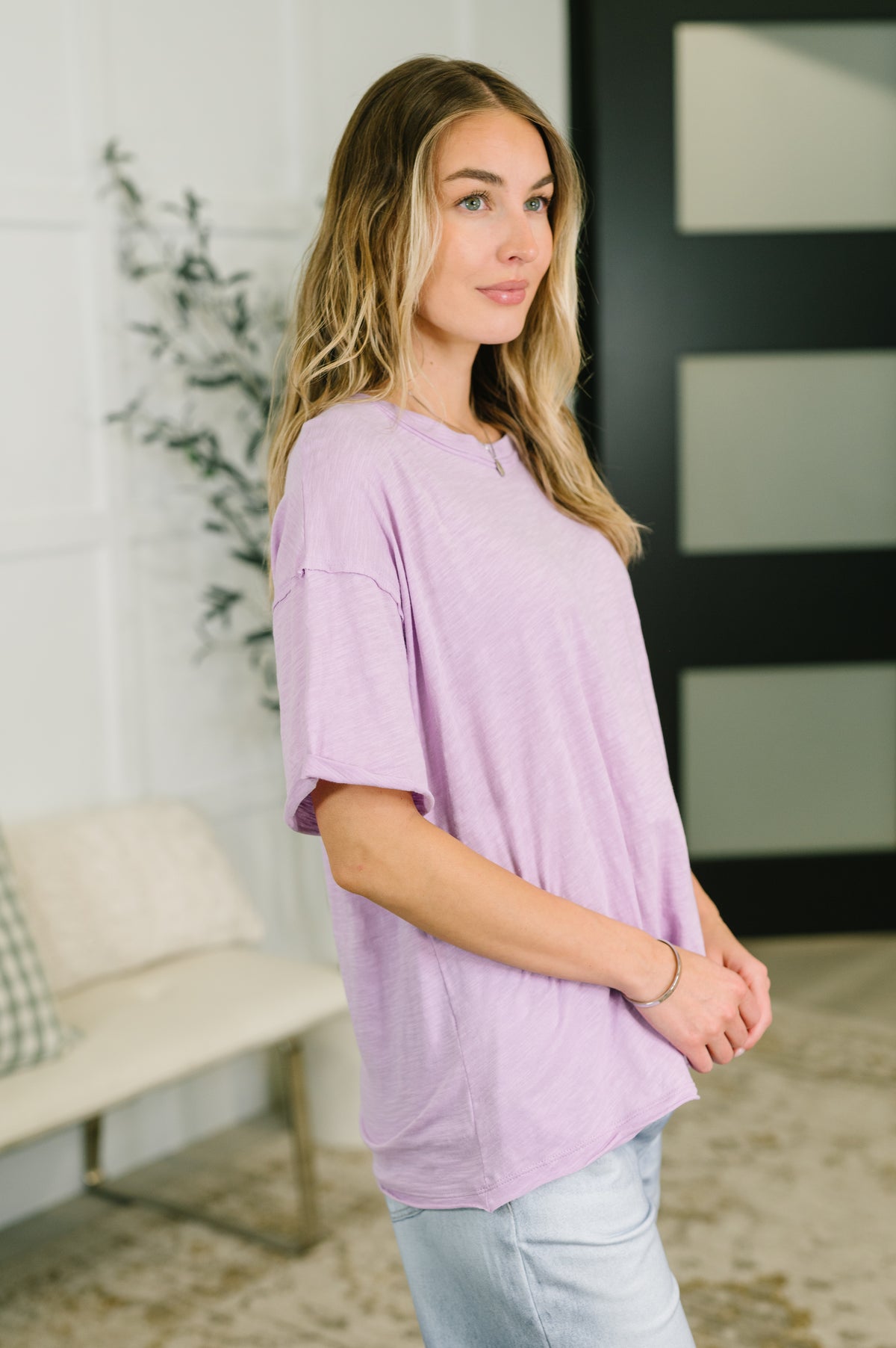 Just Like That Relaxed Heather Tee in Lilac - 5/19/2026 NEW