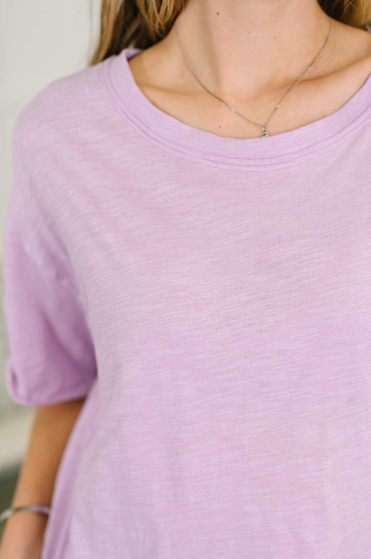 Just Like That Relaxed Heather Tee in Lilac - 5/19/2026 NEW