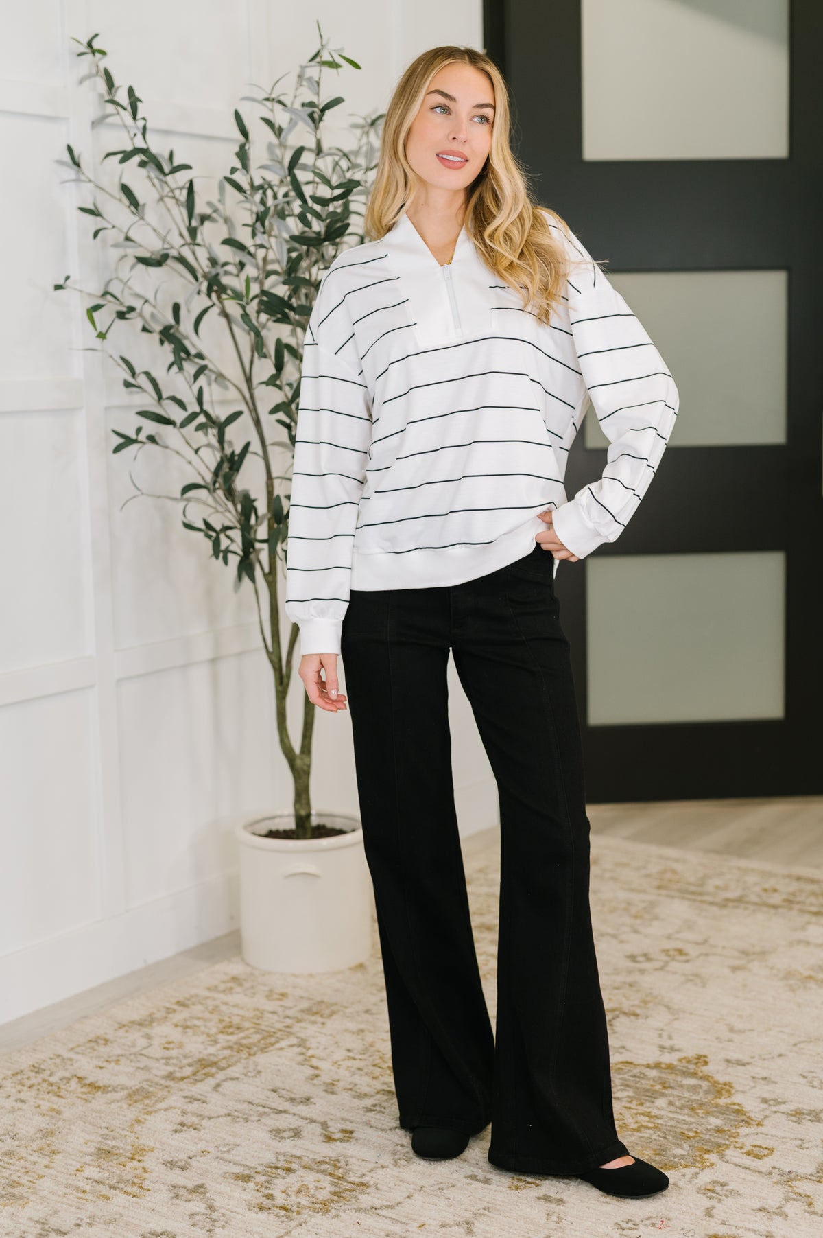 Just My Stripe Zipper Top - 11/14/2025