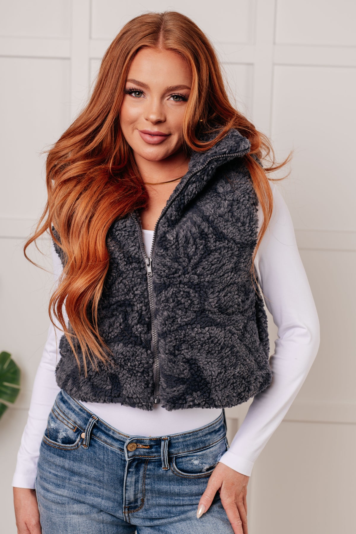 Just One More Layer Paisley Sherpa Print Vest - 11/5/2024