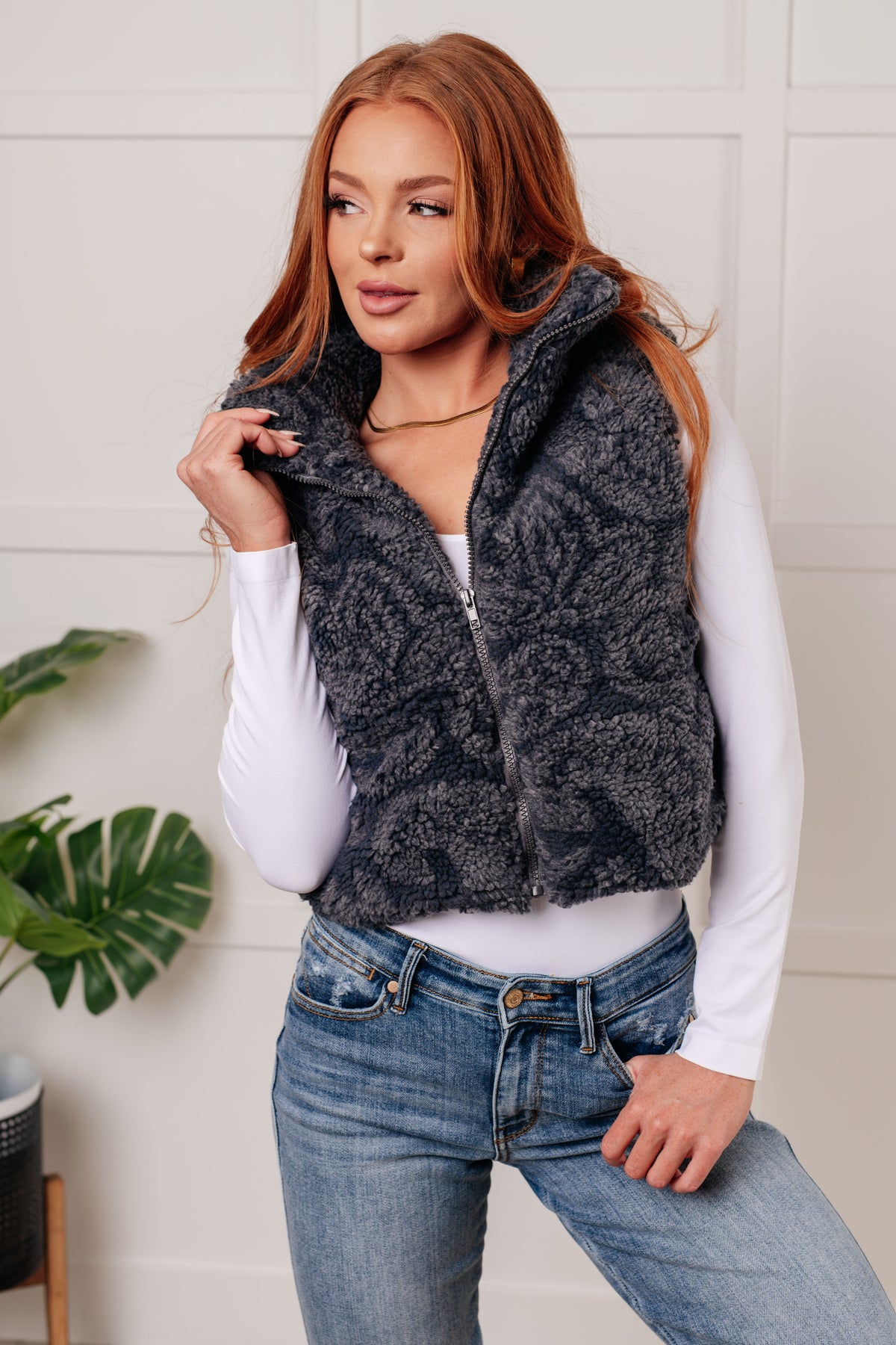 Just One More Layer Paisley Sherpa Print Vest - 11/5/2024