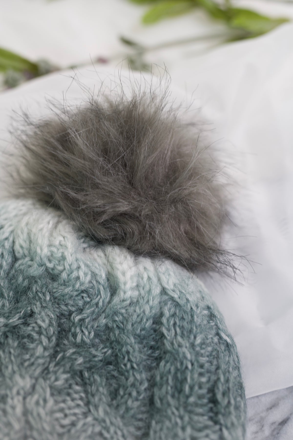 Somewhere Soft Ombre Cable Knit Pom Beanie - 11/13/2026