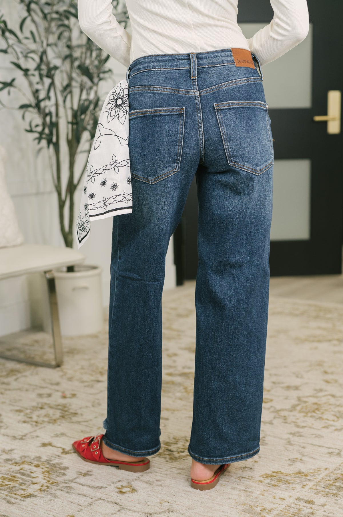 Kaiya Low Rise Wilhelmina Baggy Jean with Bandana Loop - 10/14/2026