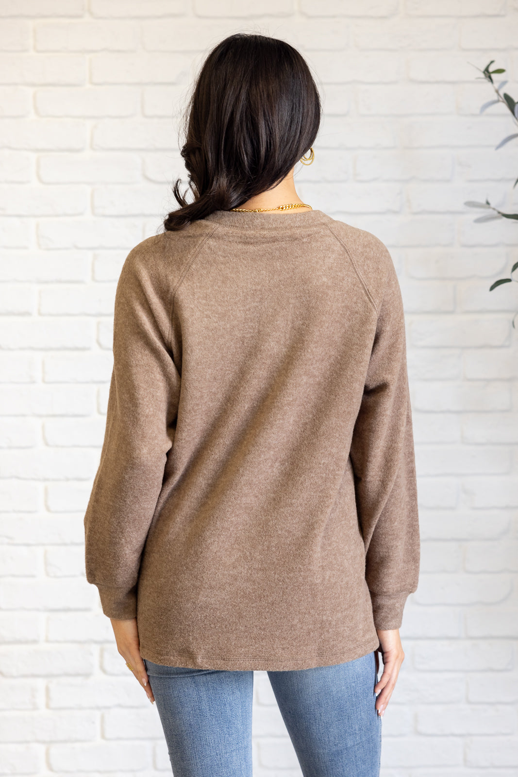 Keeping it Real Brushed Melange Hacci Long Sleeve Tee in Mocha - 11/20/2024