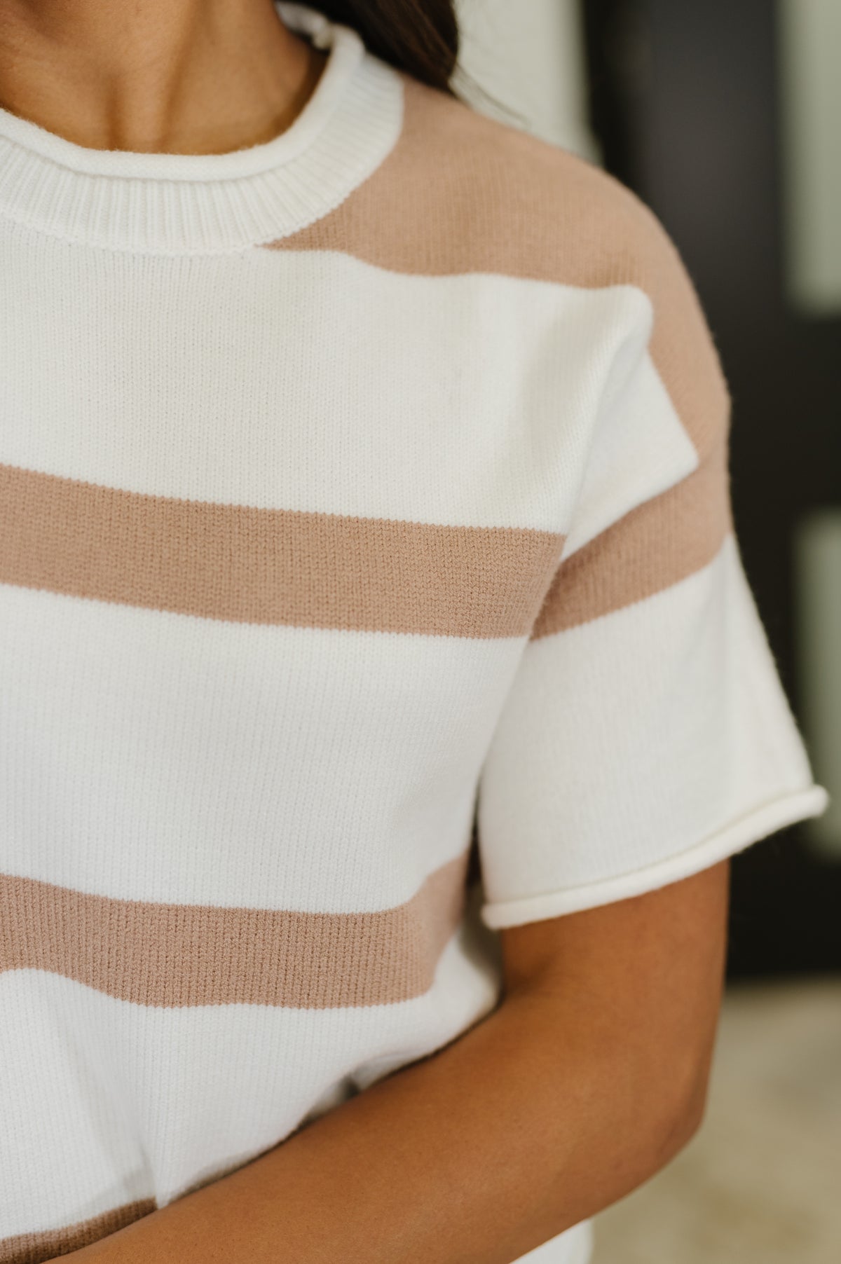 Knit & Known Drop Shoulder Sweater Knit Top - 9/19/2025
