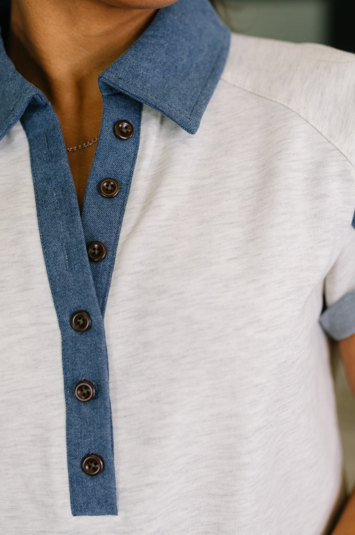 Knowing Me Collared Henley Top - 5/29/2026