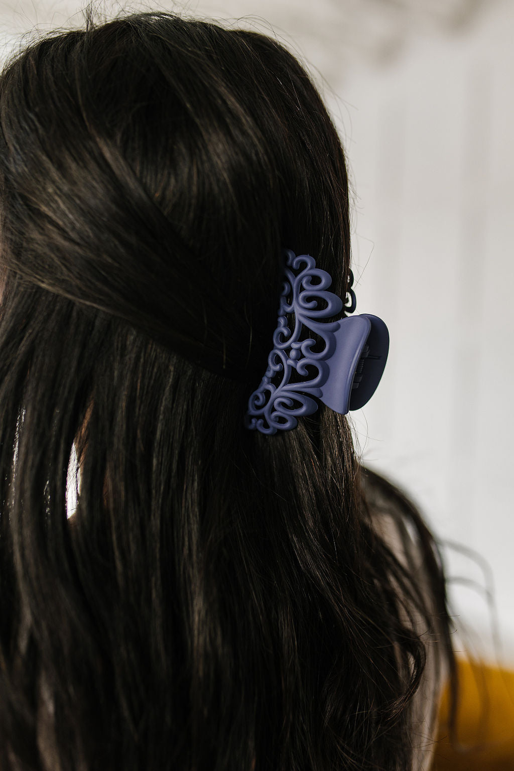 Lace Detail Claw Clip in Navy - 6/26/2023