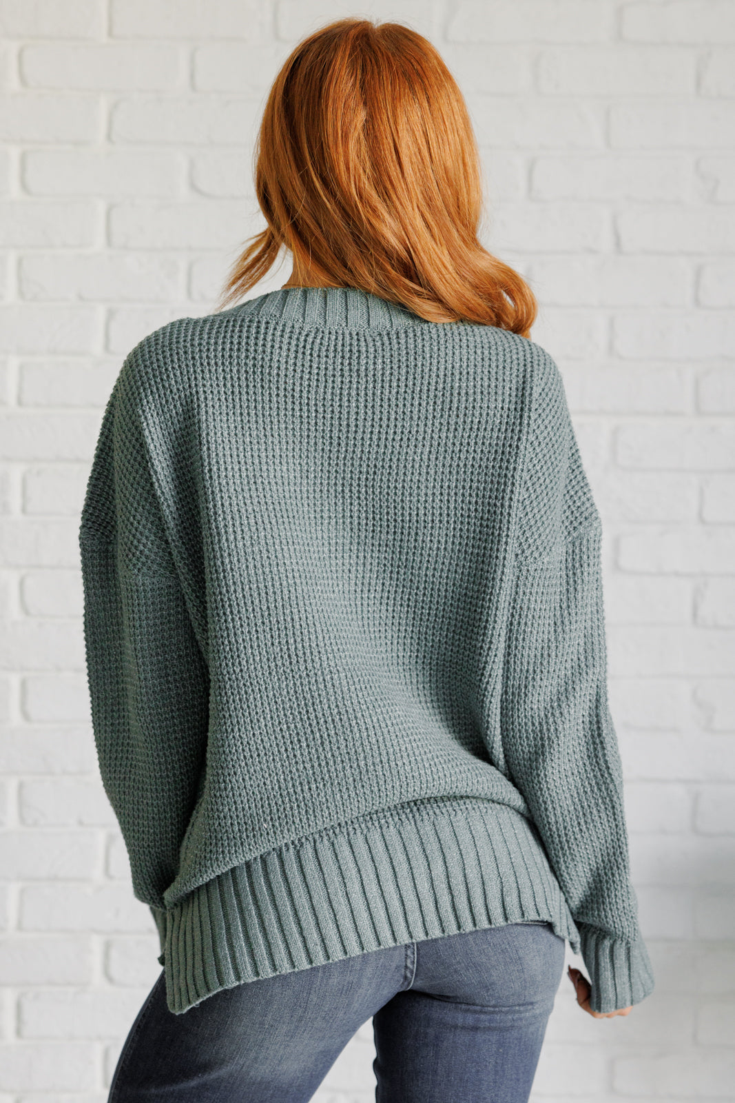 Lakeside View Drop Shoulder Sweater in Sage - 9/26/2024