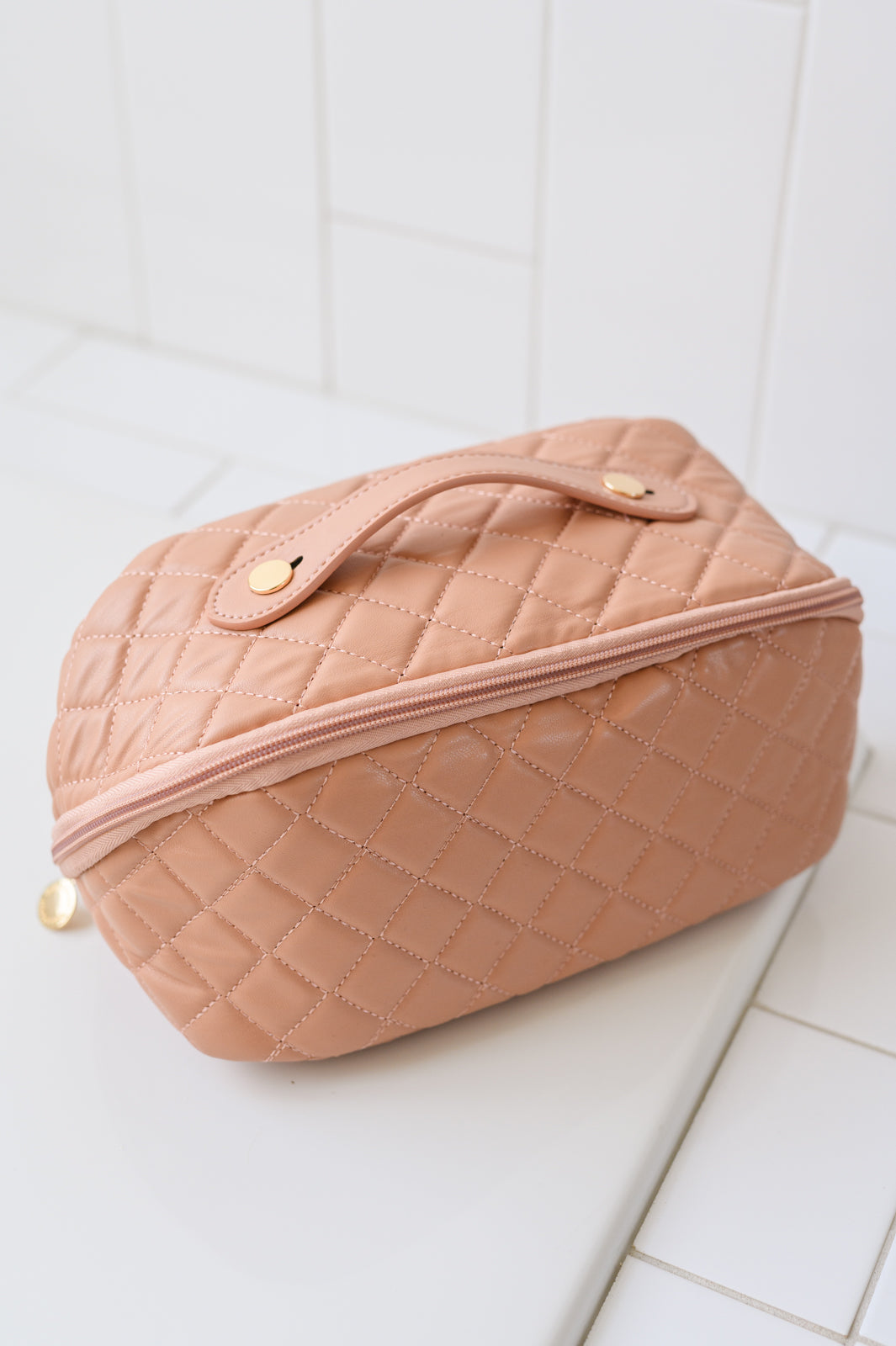 Chanel quilted 2025 makeup bag