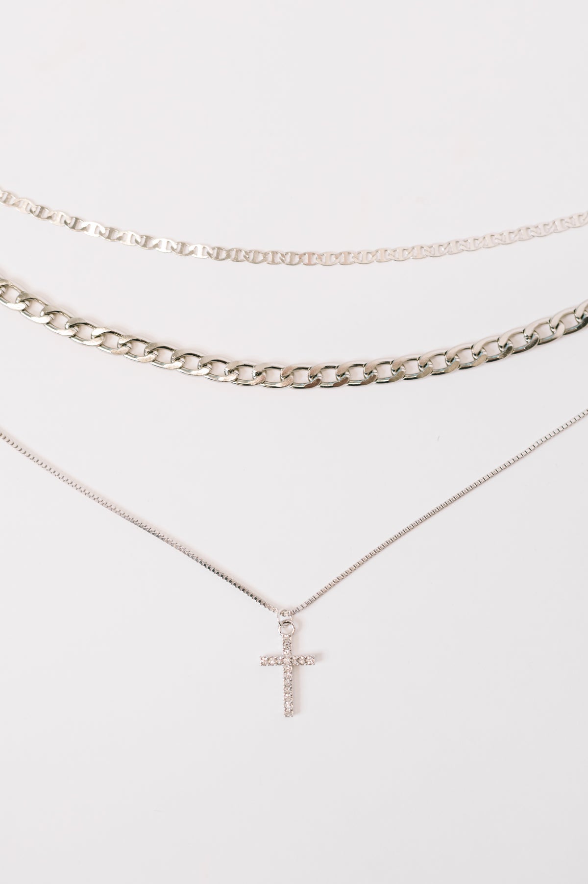 Layered Faith Necklace in Silver - 12/1/2025