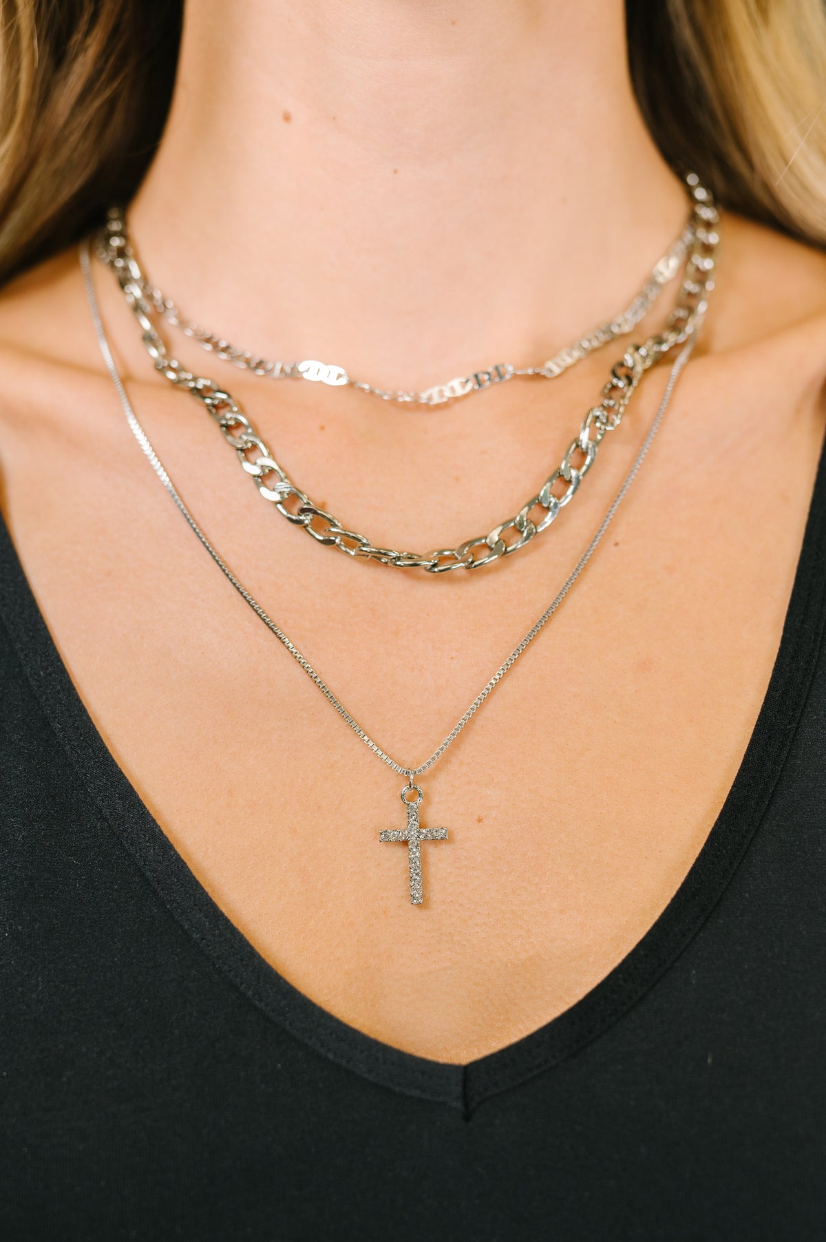 Layered Faith Necklace in Silver - 12/1/2025