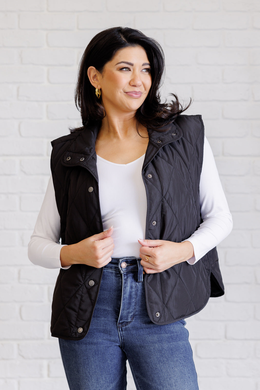 Layering Queen Quilted Puffer Vest in Black - 11/19/2024