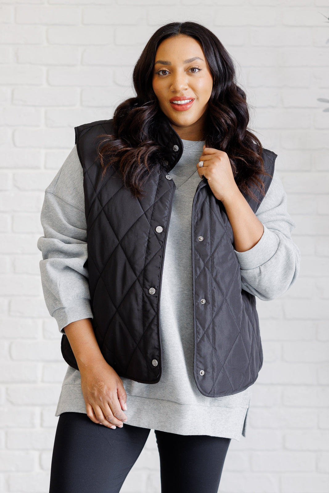 Layering Queen Quilted Puffer Vest in Black - 11/19/2024