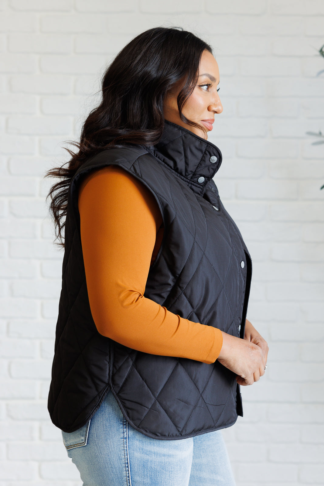 Layering Queen Quilted Puffer Vest in Black - 11/19/2024