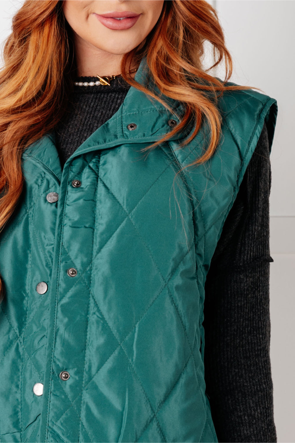 Layering Queen Quilted Puffer Vest in Hunter Green - 1/28/2025