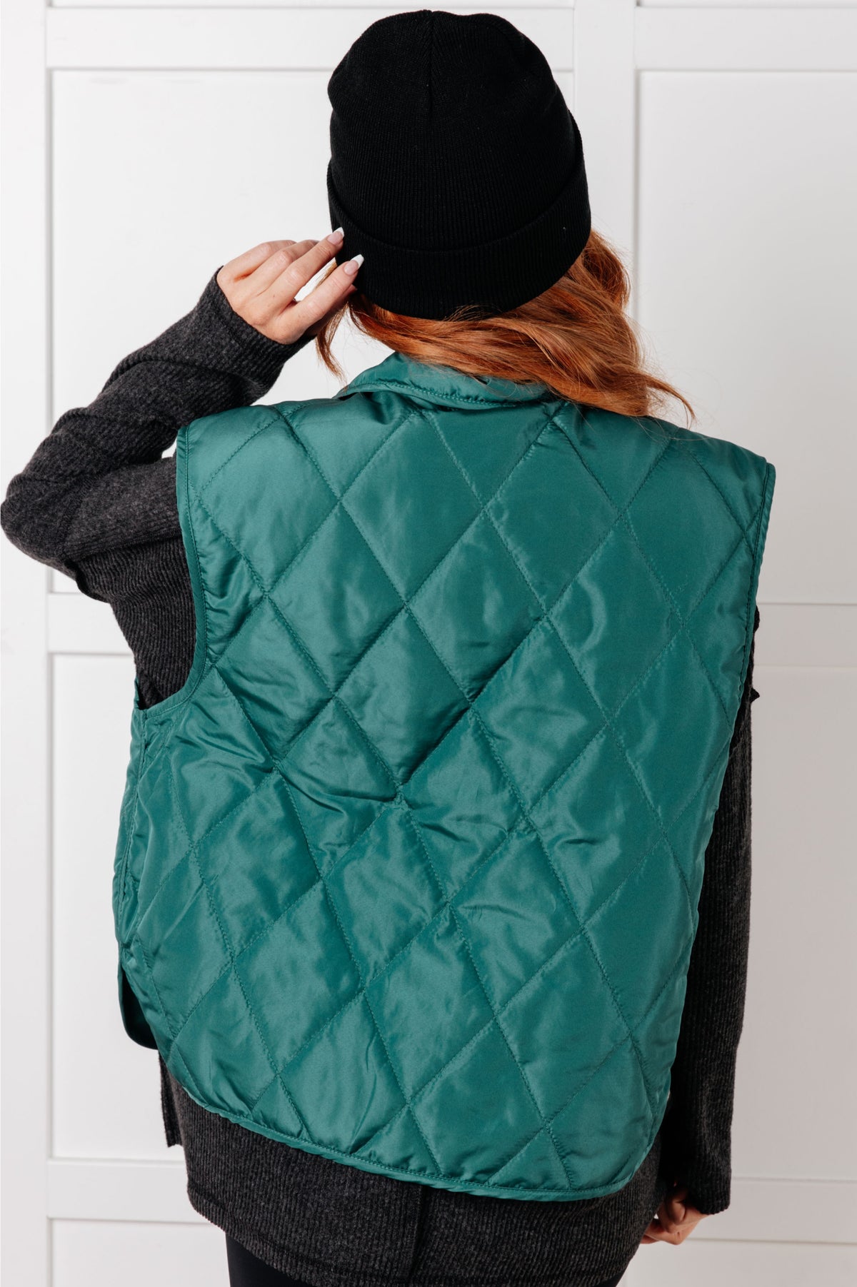 Layering Queen Quilted Puffer Vest in Hunter Green - 1/28/2025