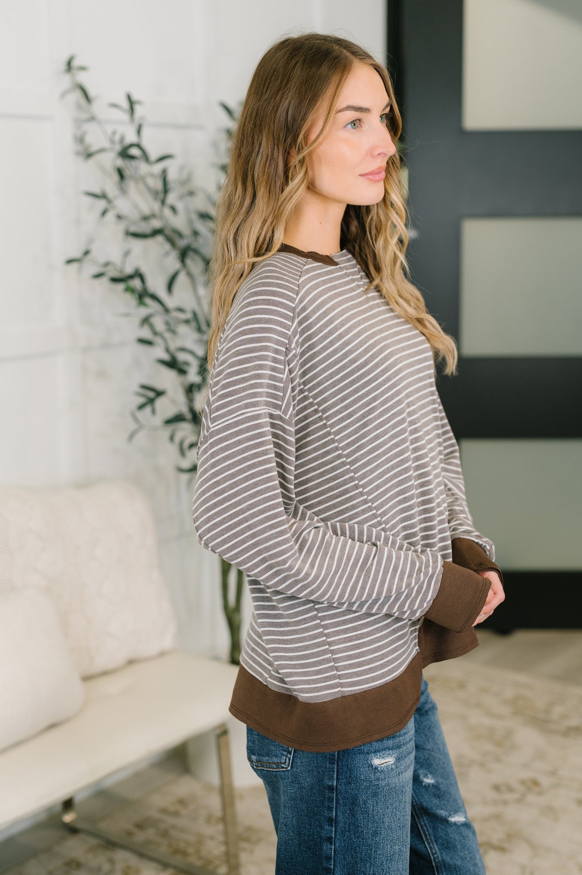 Leafy Breeze Relaxed Sweater Top - 10/23/2026