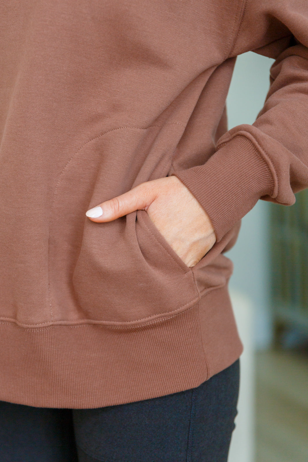 Make No Mistake Mock Neck Pullover in Cocoa - 9/25/2025