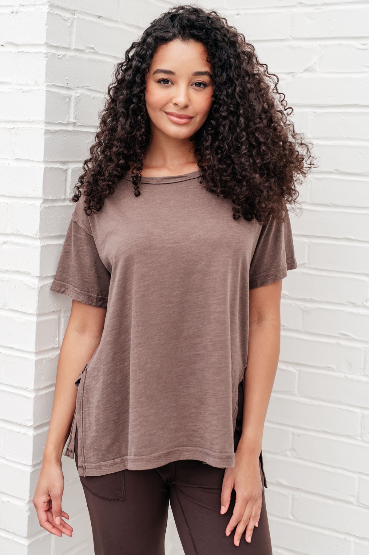 Let Me Live Relaxed Tee in Brown - 5/15/2024