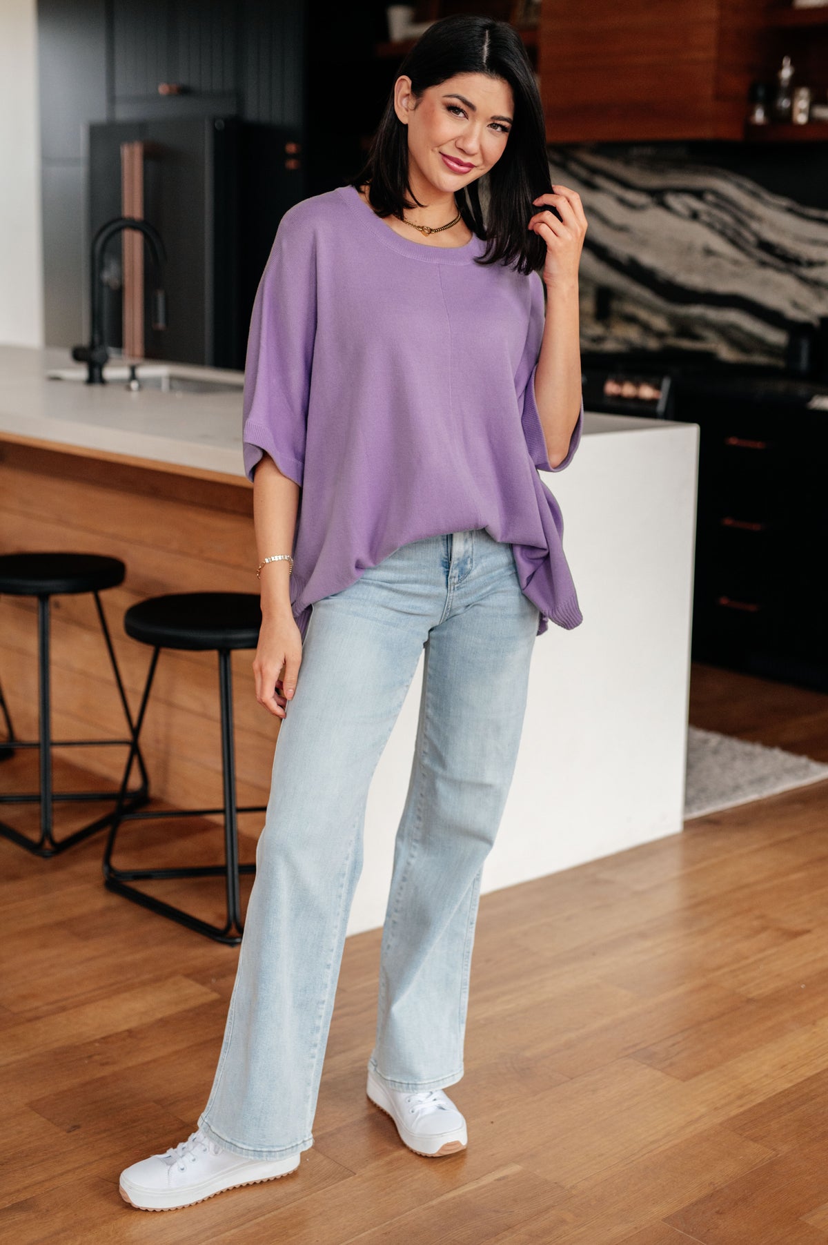 Lilac Whisper Dolman Sleeve Top - 1/23/2025