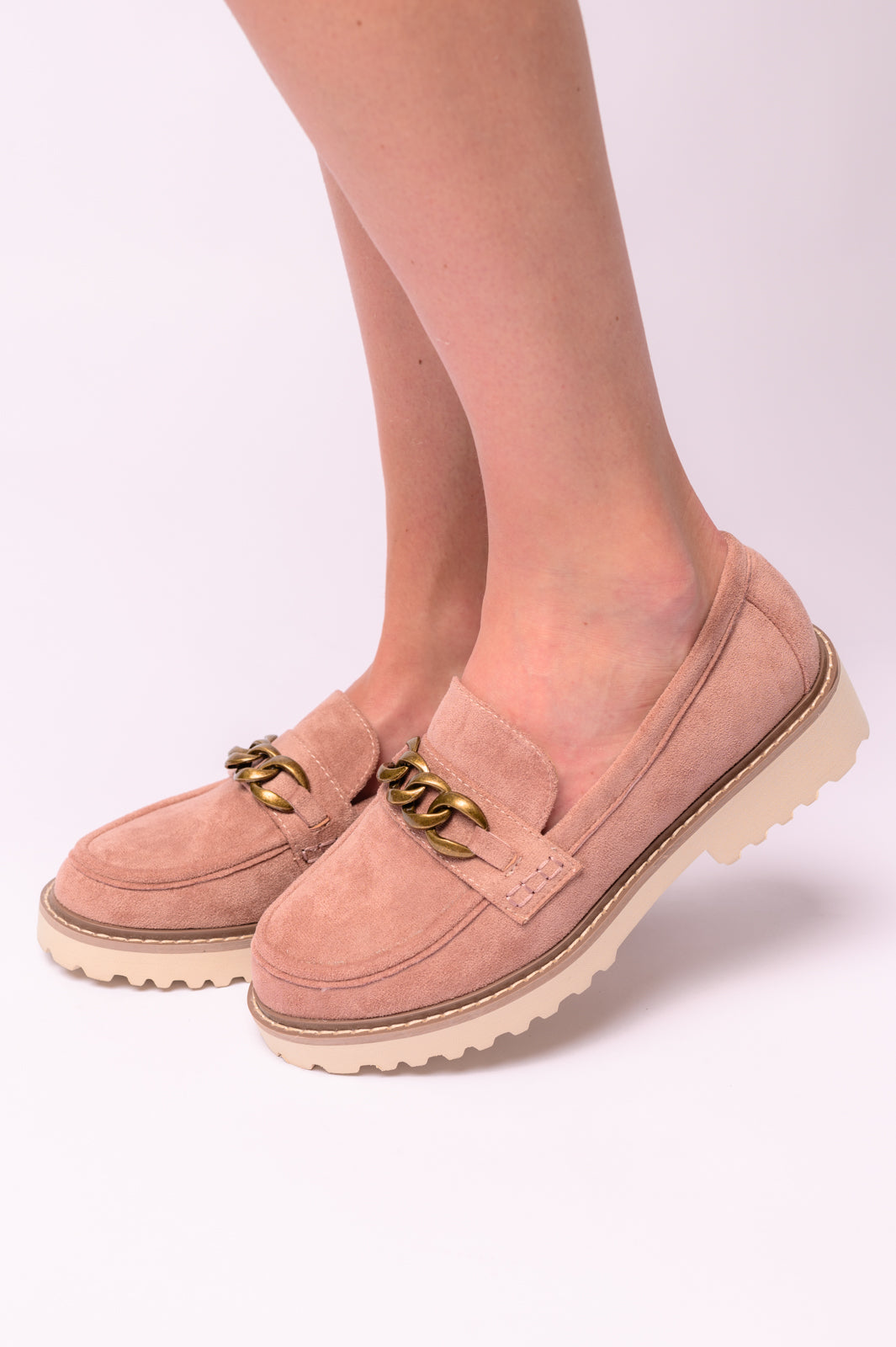 Literally Loafers in Blush Faux Suede - 7/24/2024 Corkys