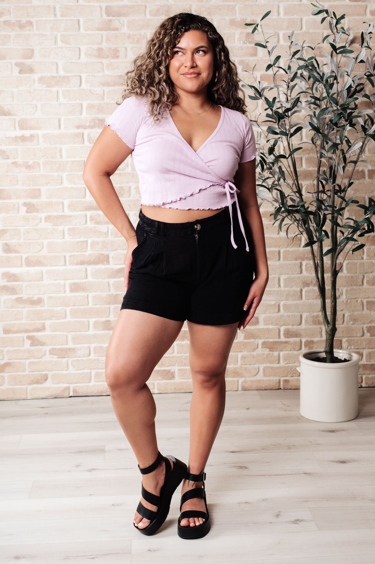 Mind Over Matter Pleated Shorts in Black - 7/2/2024