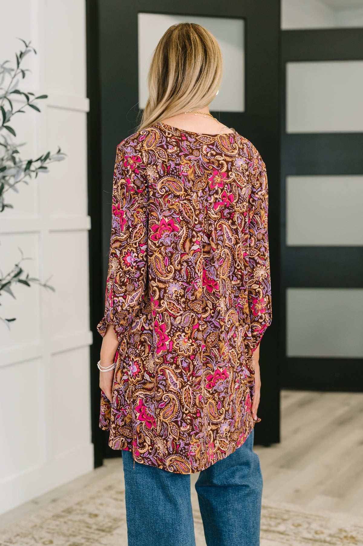 Lizzy Cardigan in Chocolate Paisley - 10/28/2025