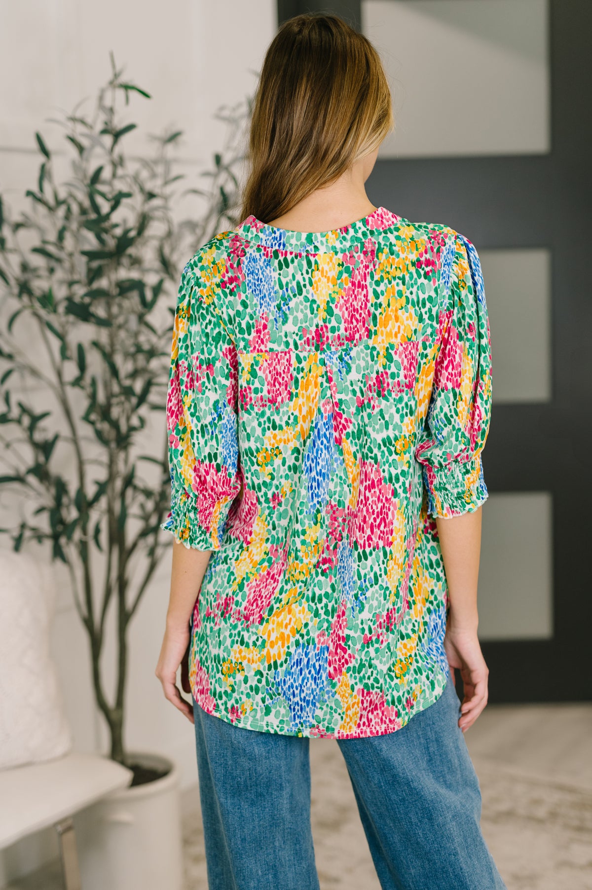 Lizzy Smock Top in Light Multi Painted - 2/20/2026
