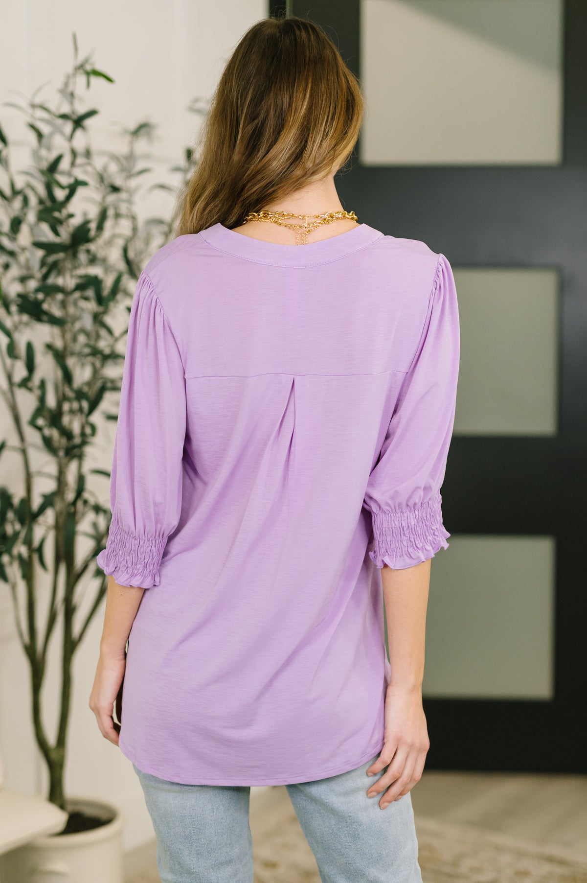 Lizzy Smock Top in Orchid Bloom - 3/6/2026