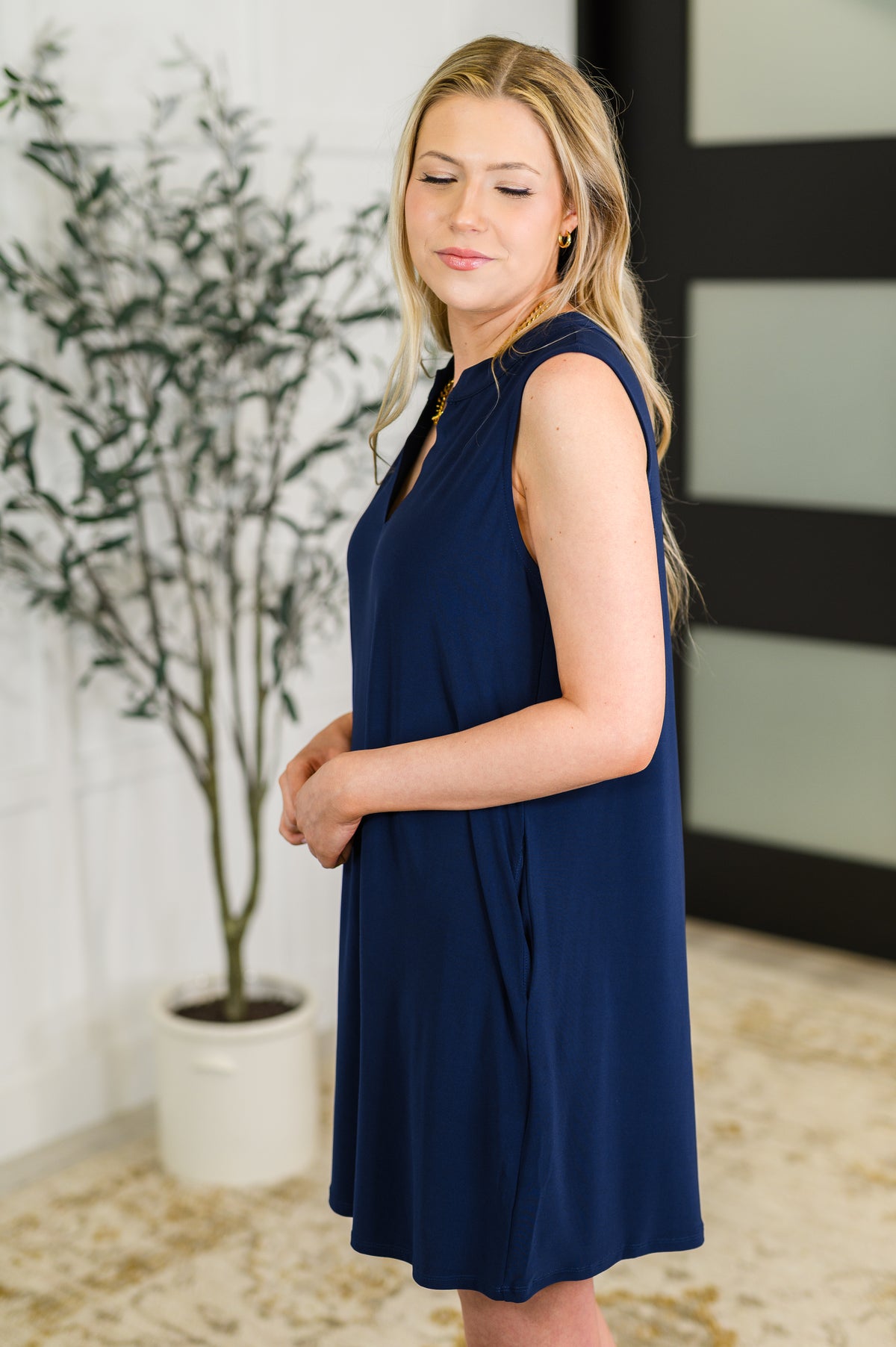 Lizzy Tank Dress in Navy - 5/30/2025
