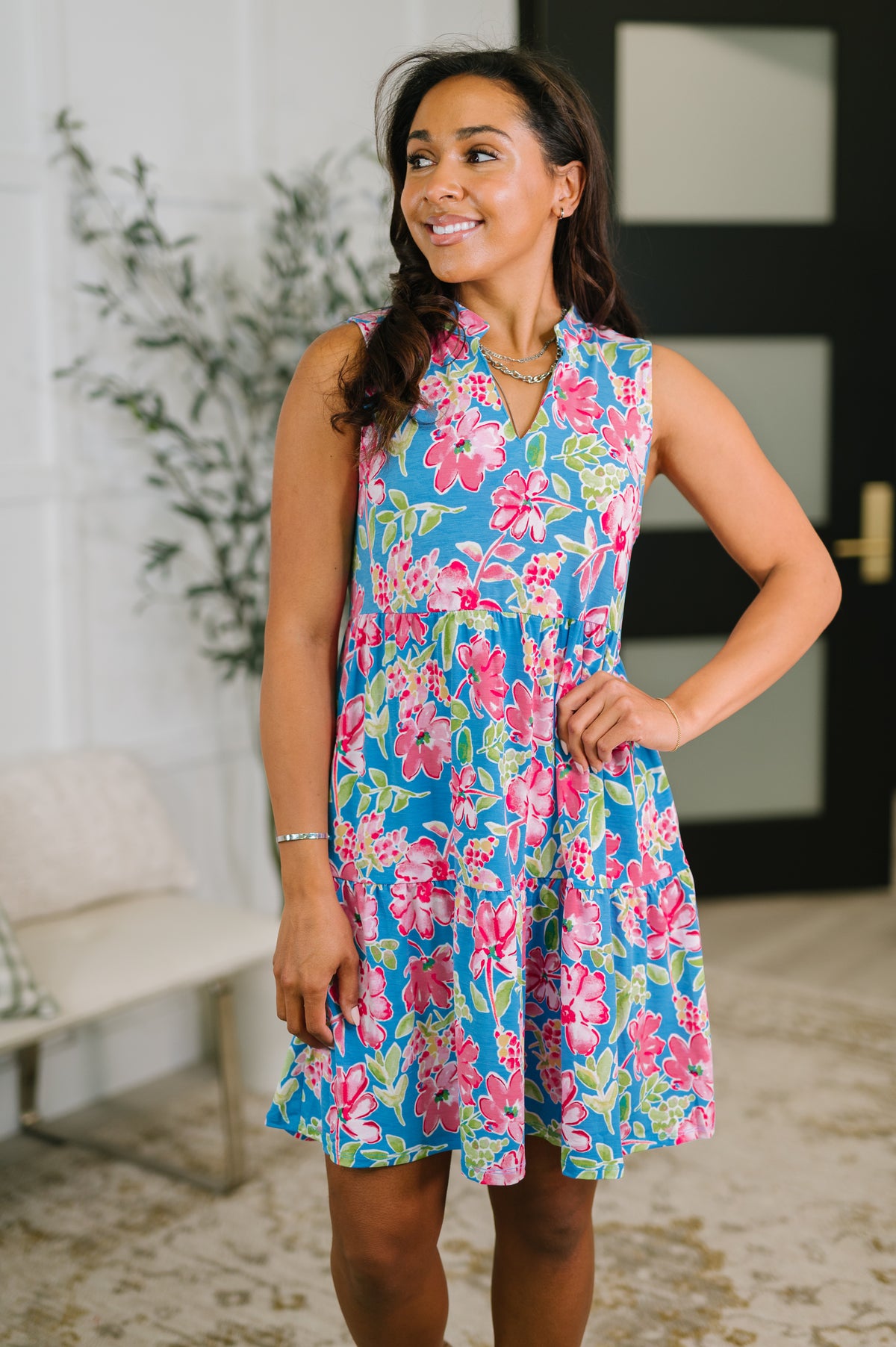 Lizzy Three Tier Tank Dress in Falling Floral - 5/8/2026 NEW