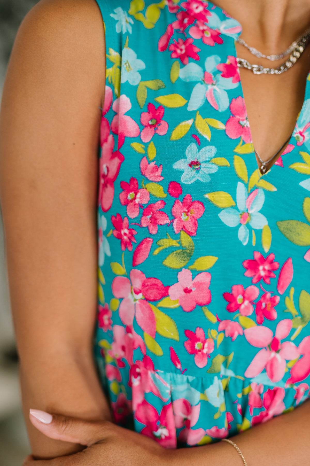 Lizzy Three Tier Tank Dress in Large Ditsy Floral - 5/8/2026 NEW