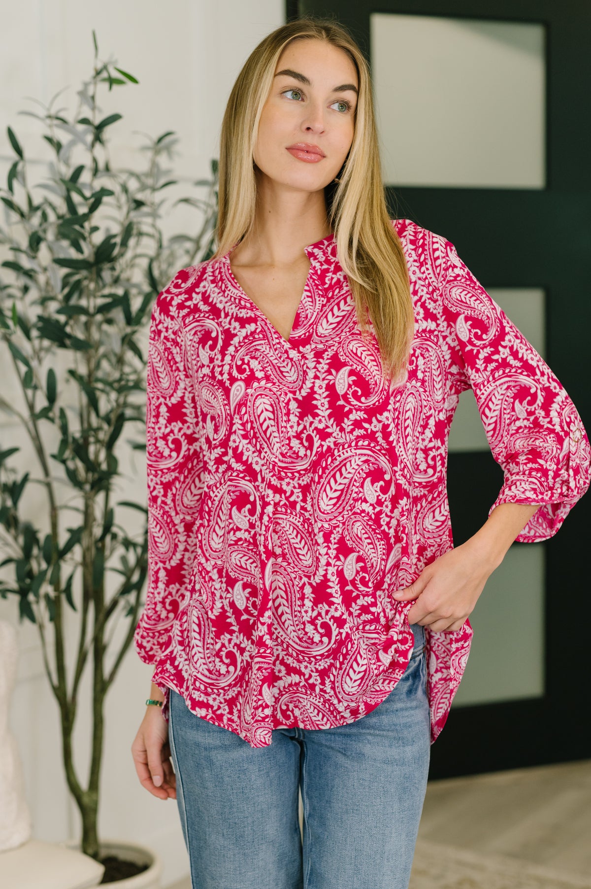 Lizzy Top in Pink Paisley - 1/27/2026