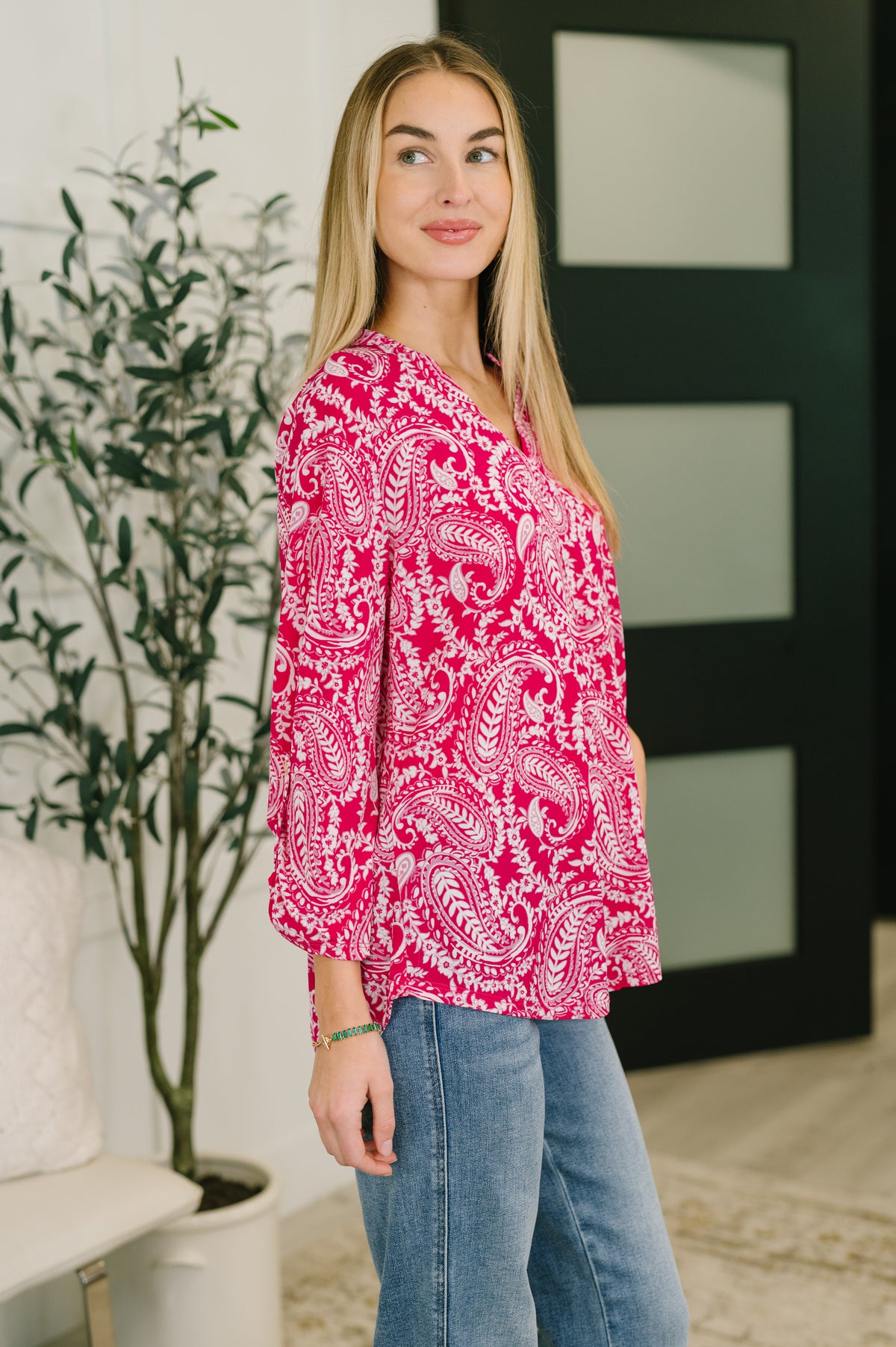 Lizzy Top in Pink Paisley - 1/27/2026