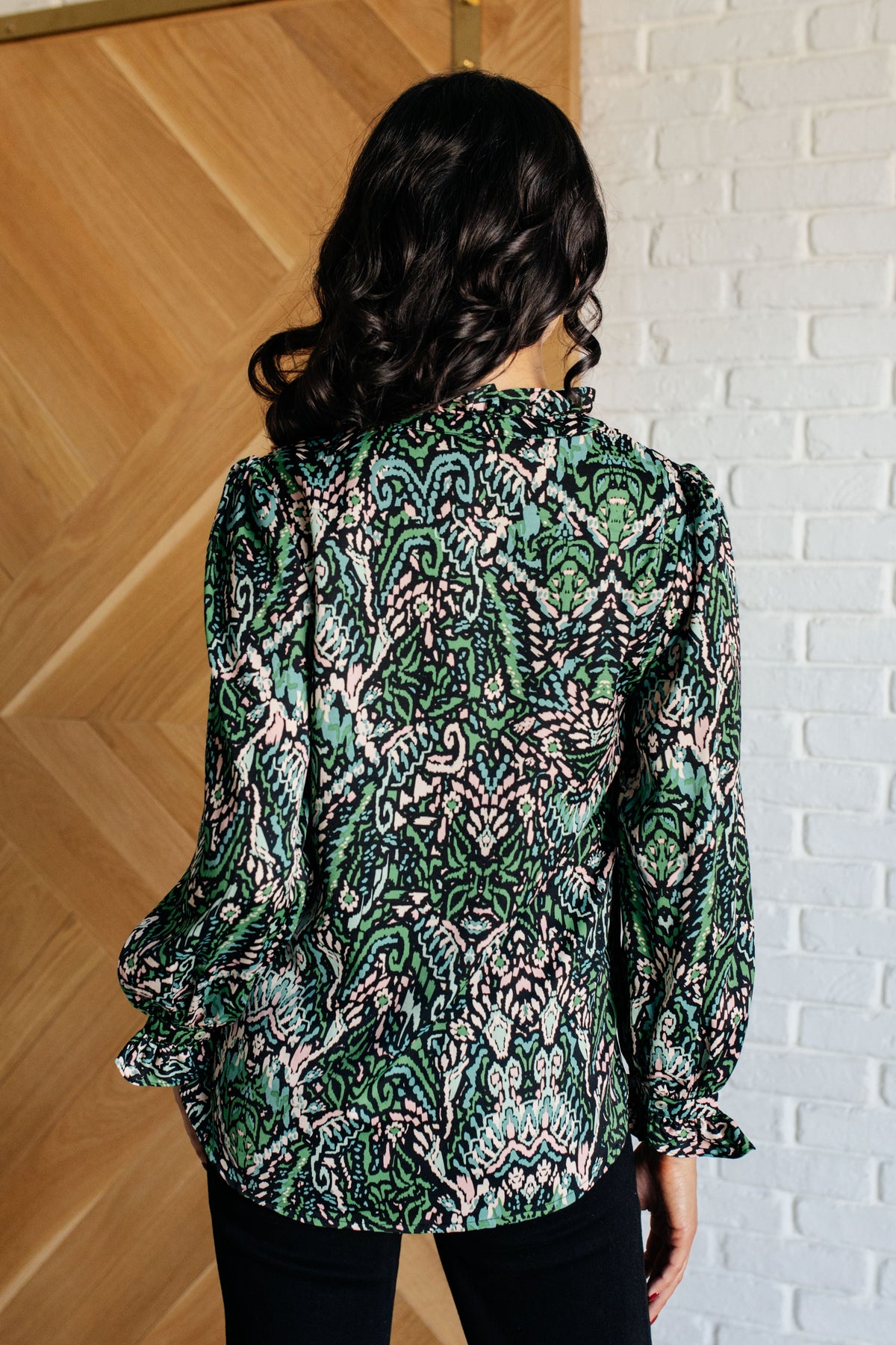 Looking Out Damask Print Blouse - 11/19/2024