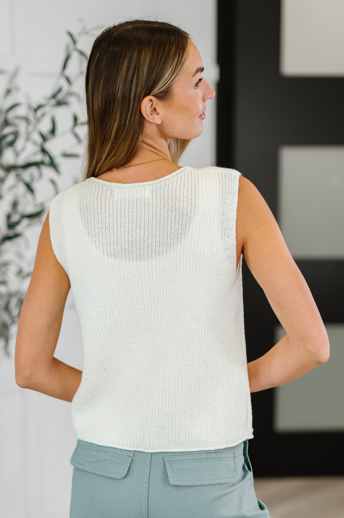 Loose Interpretation Tie Front Knit Vest - 5/16/2025