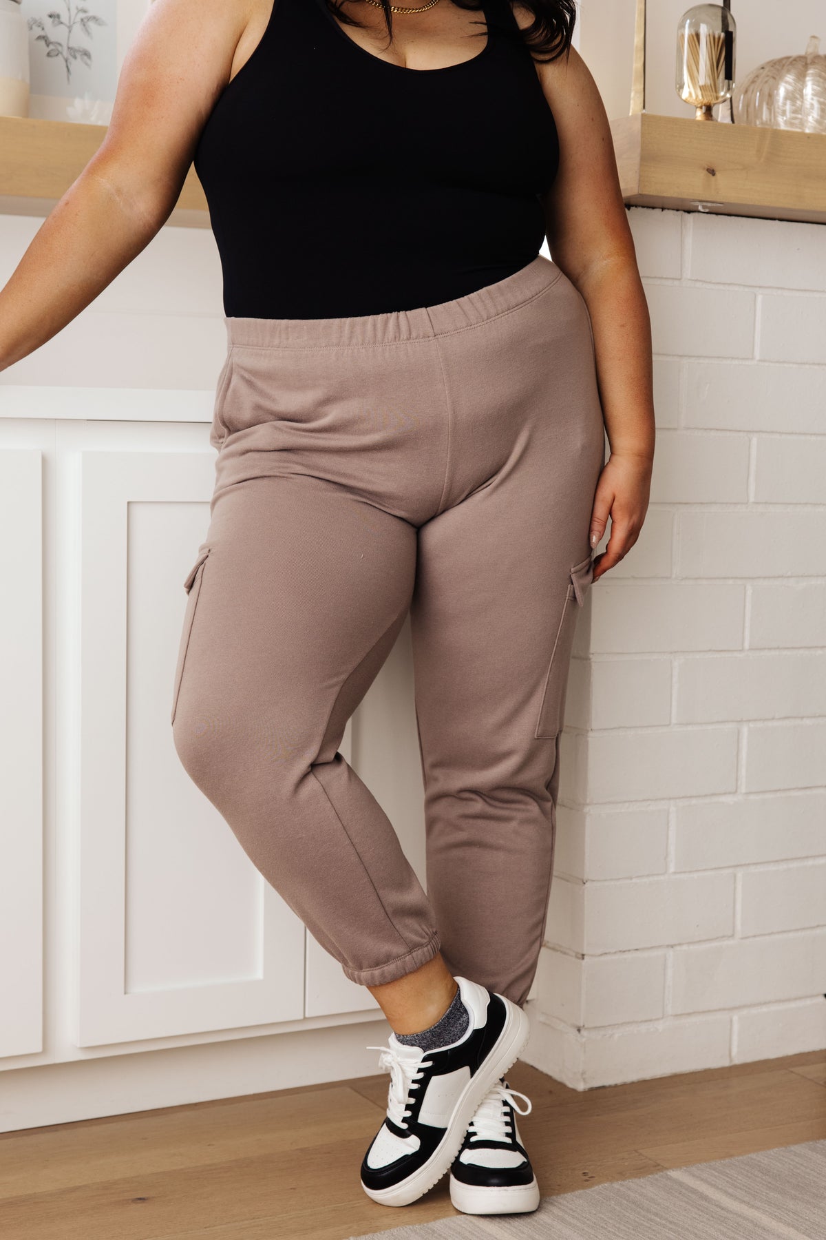 Lounge A Lot Cargo Sweatpants in Mocha - 10/10/2023