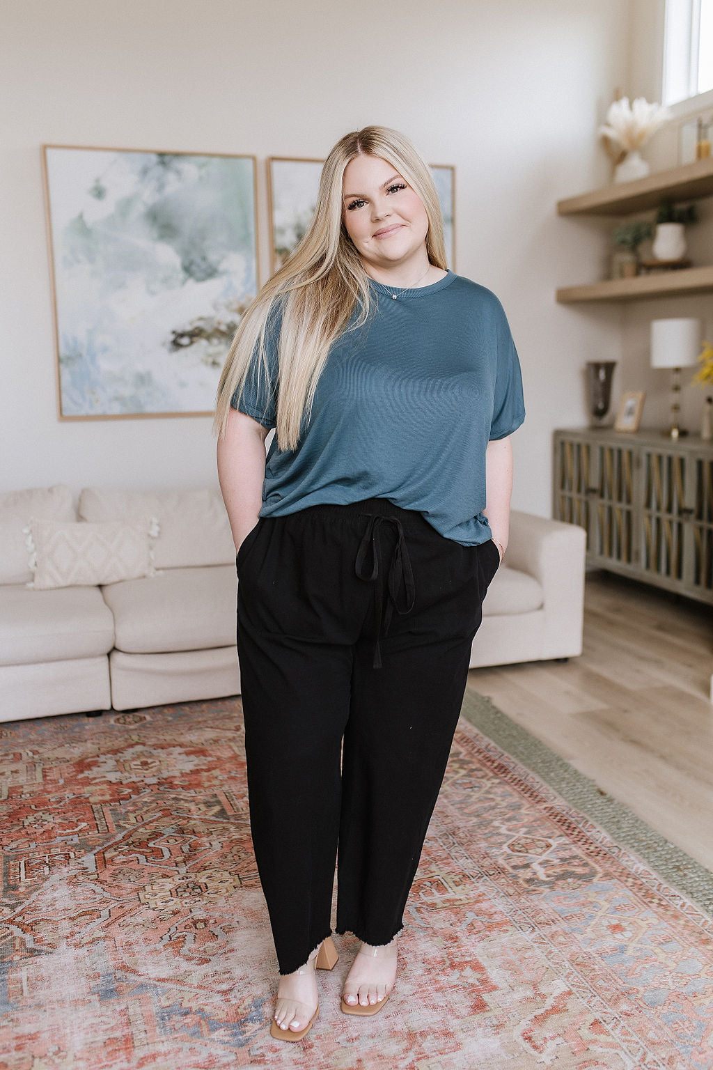 So Good Relaxed Fit Top in Dark Teal - 6/22/2023