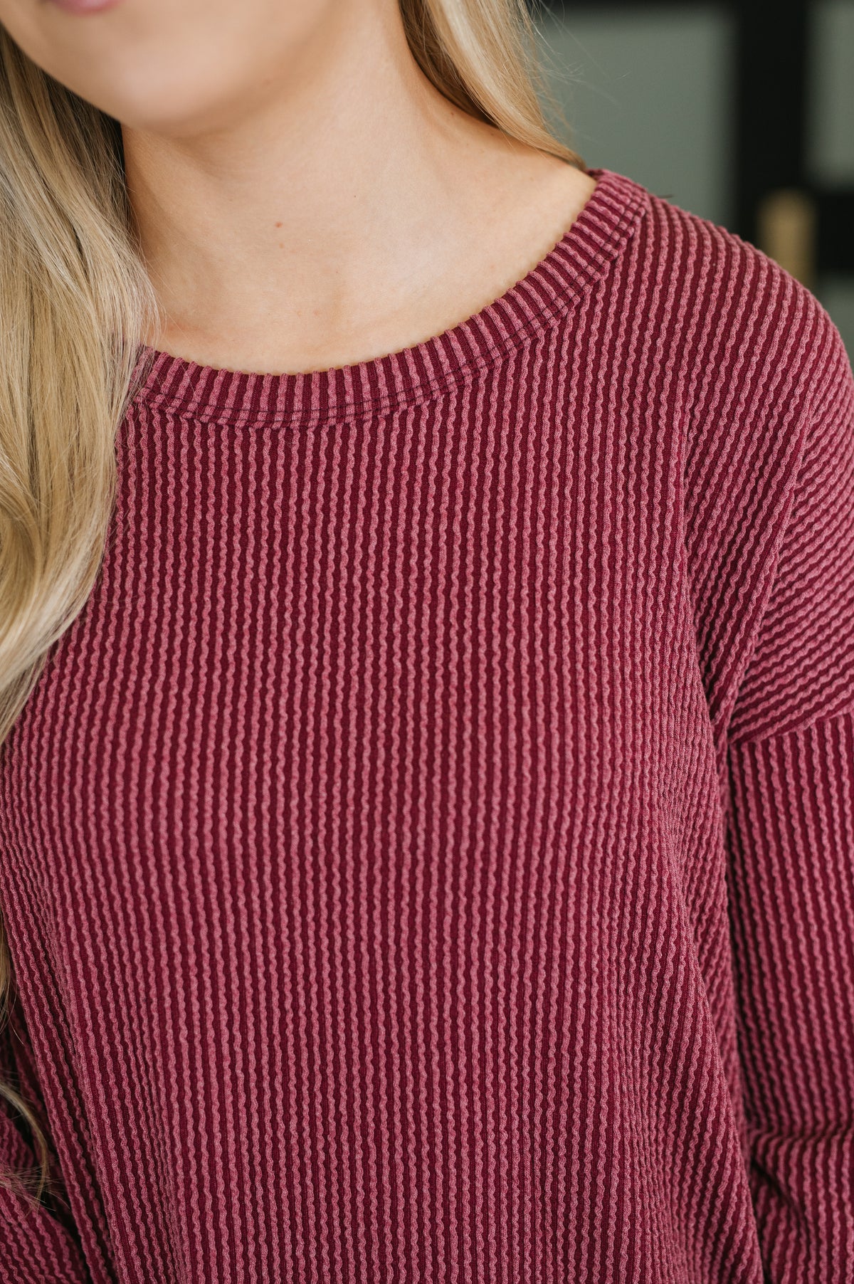 Love to Love You Textured Knit Dress in Burgundy - 10/13/2026