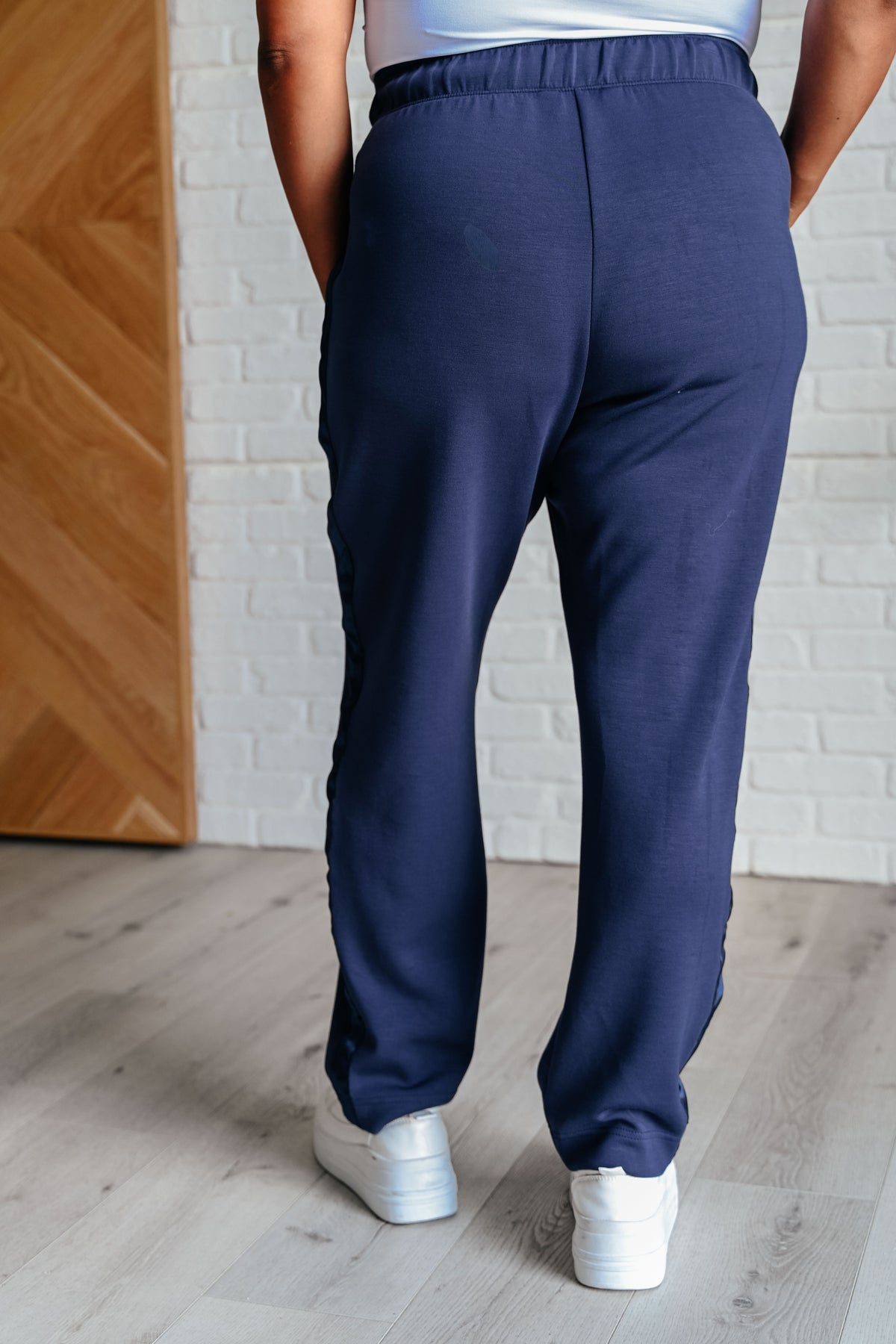 Lysa Satin Stripe Lounge Pants in Smoky Navy - 8/15/2024