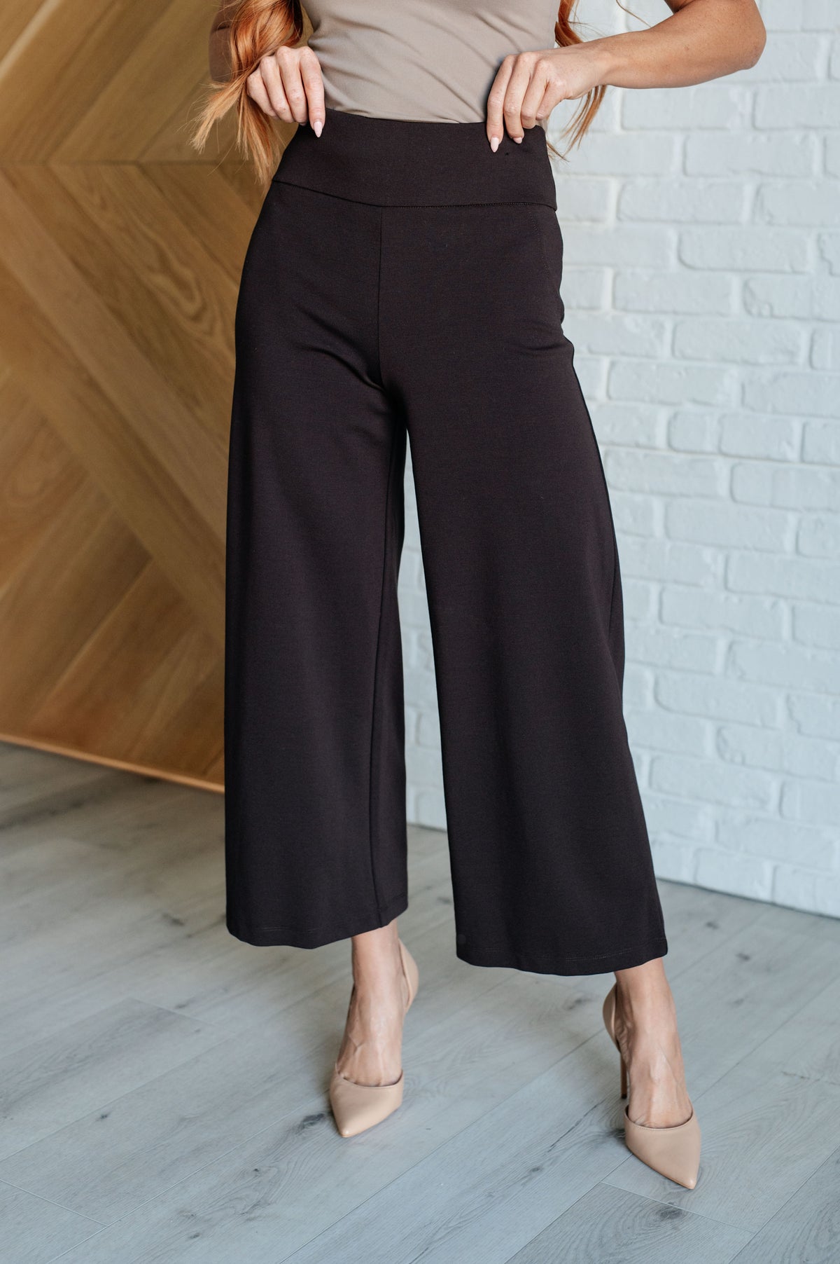 Magic Wide Leg Crop Pants in Chocolate - 10/10/2024