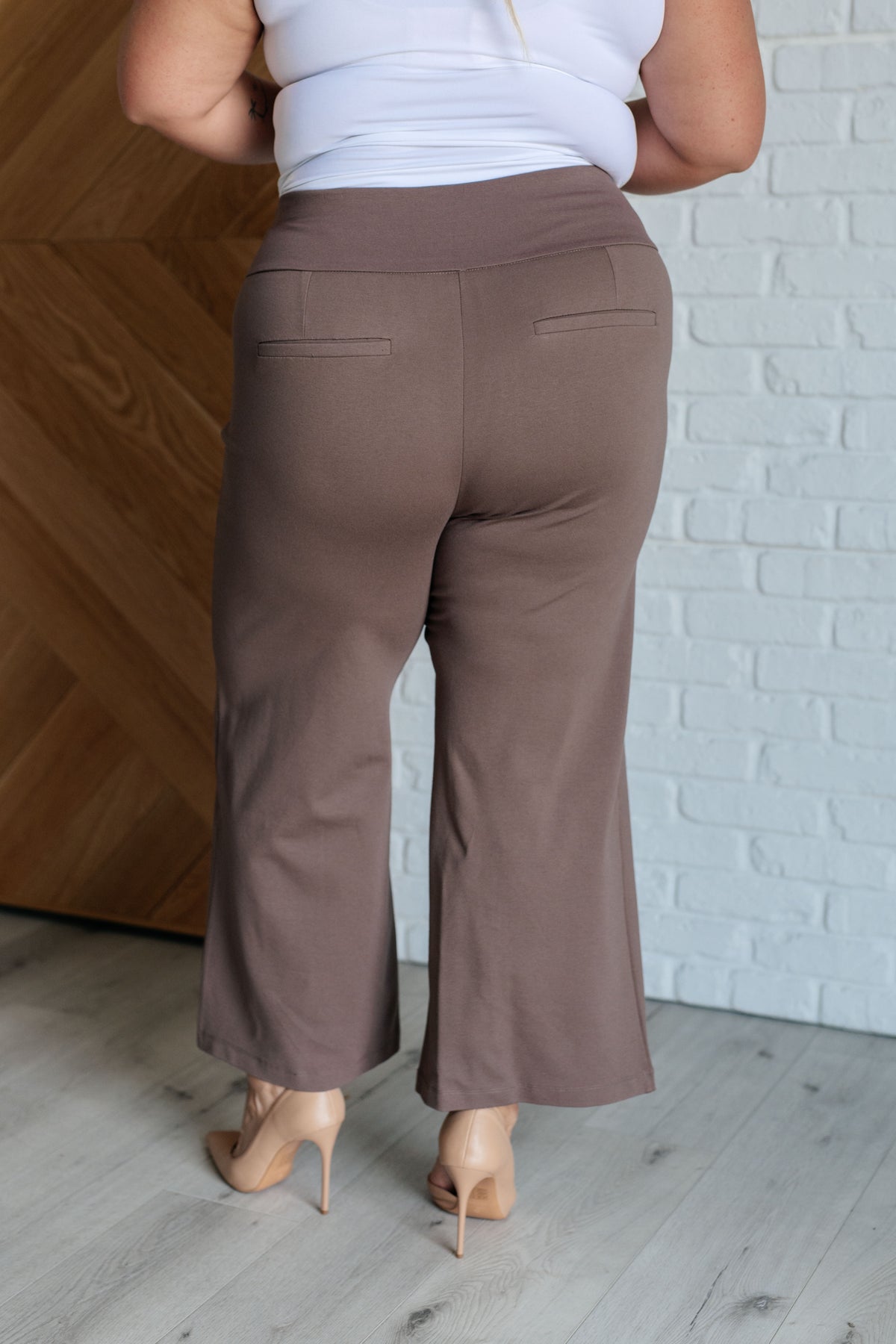 Magic Wide Leg Crop Pants in Dark Mocha - 10/3/2024