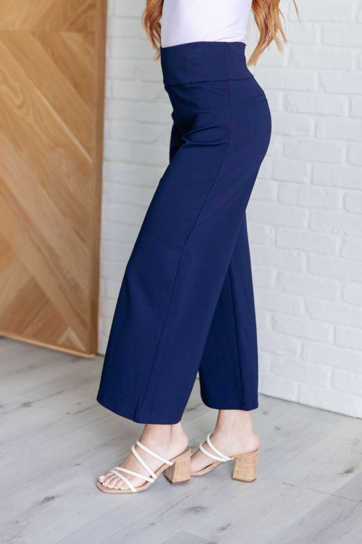 Magic Wide Leg Crop Pants in Navy - 9/12/2024