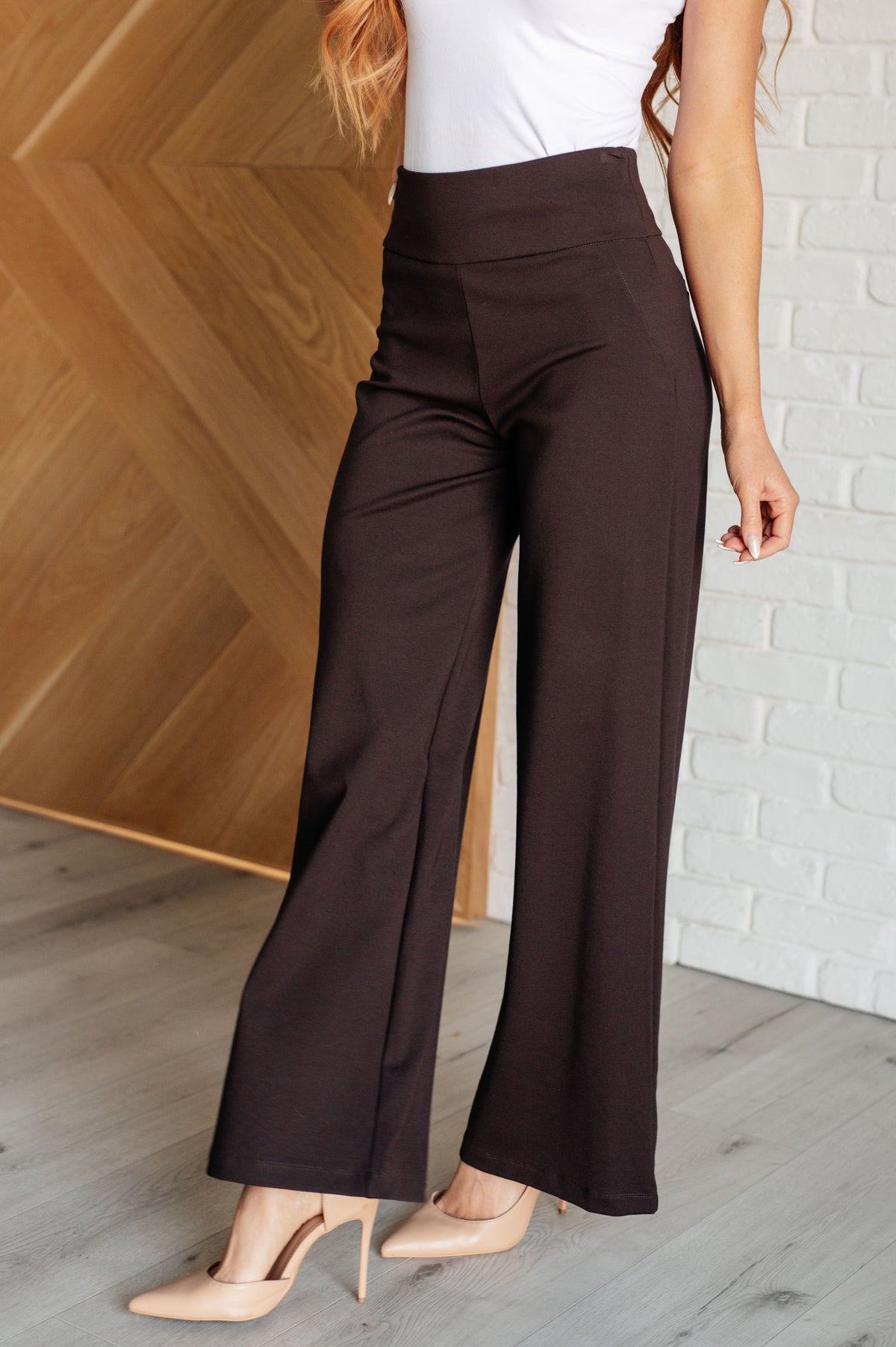 Magic Wide Leg Pants in Chocolate - 10/24/2024